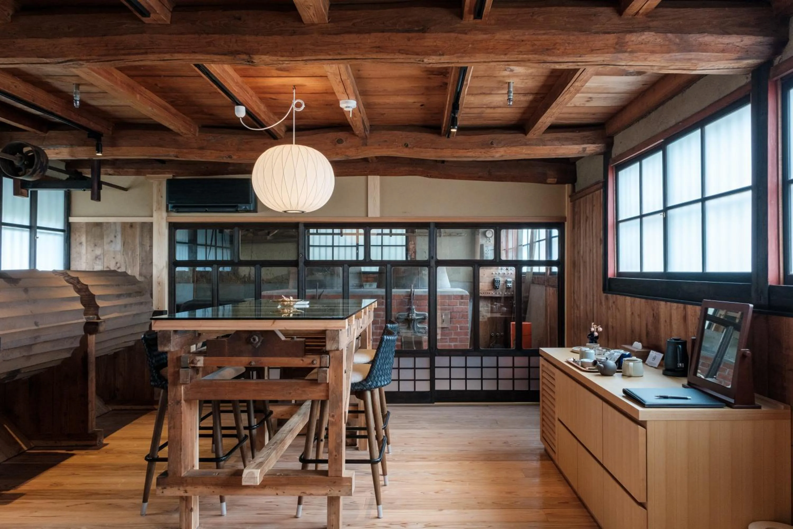 Living room in NIPPONIA HOTEL Yamefukushima Merchant Town