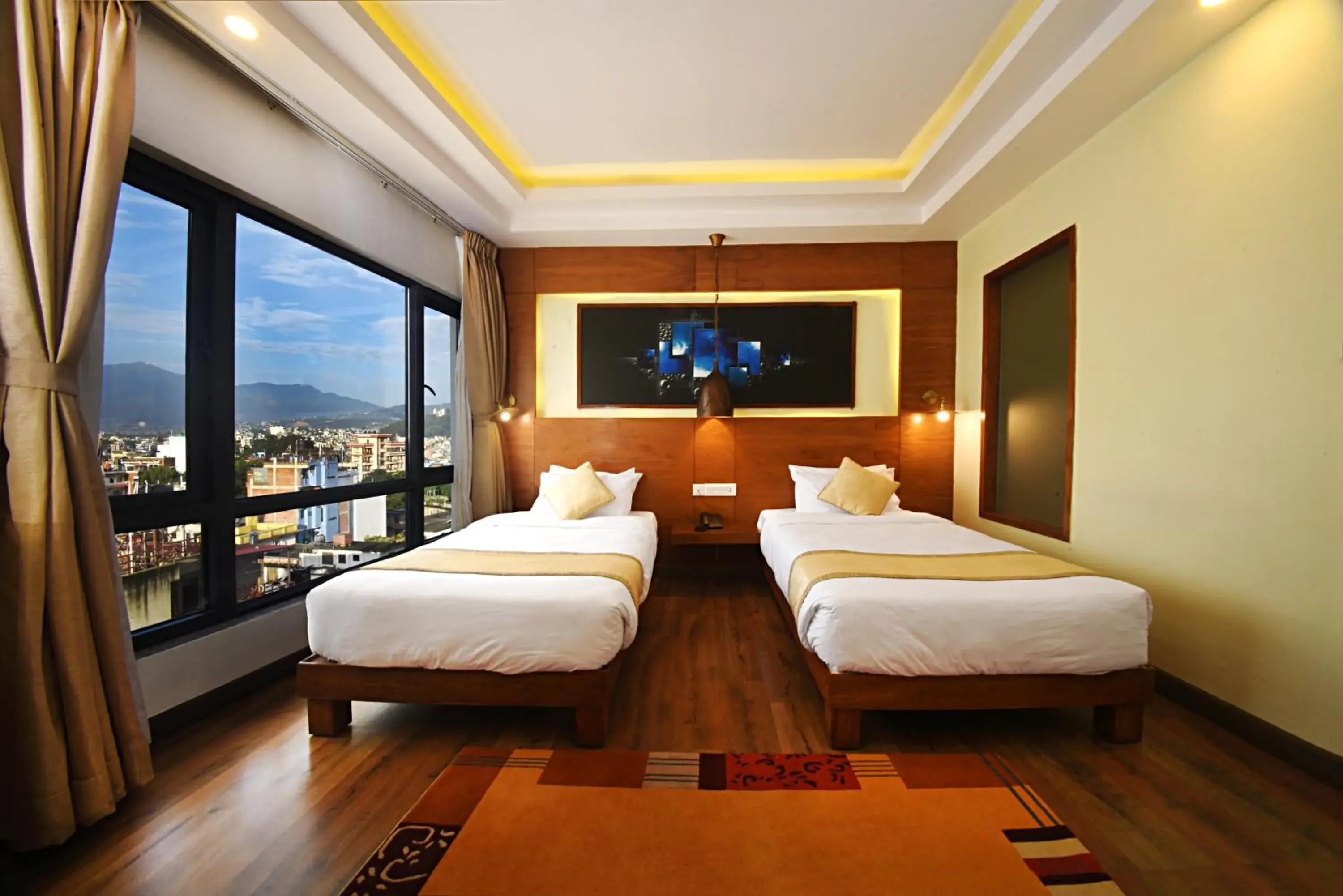 Deluxe Double or Twin Room with Mountain View in Woodapple Hotel and Spa Deluxe Double or Twin Room with Mountain View in Woodapple Hotel and Spa