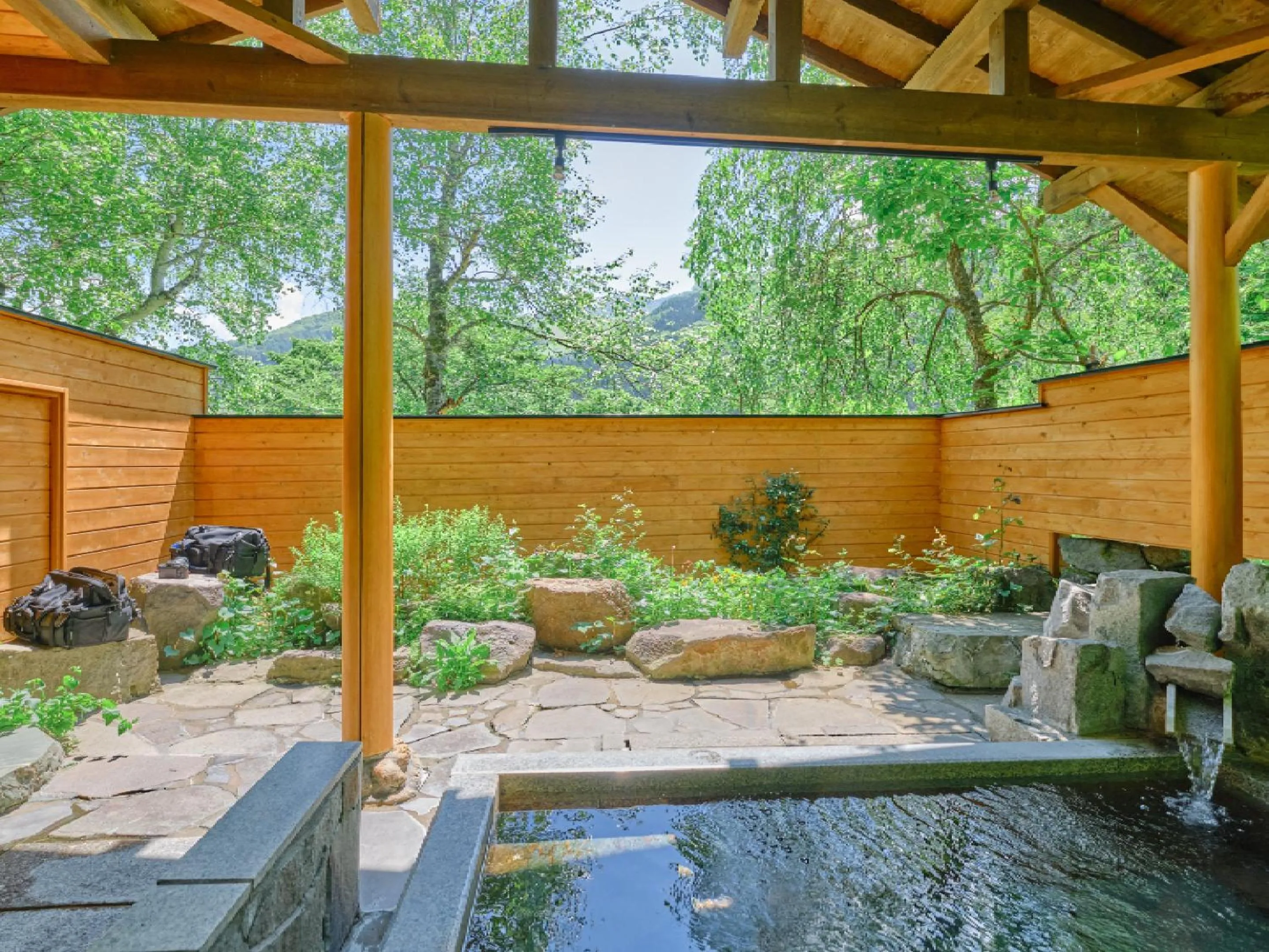 Hot Spring Bath in Pension Asanebou