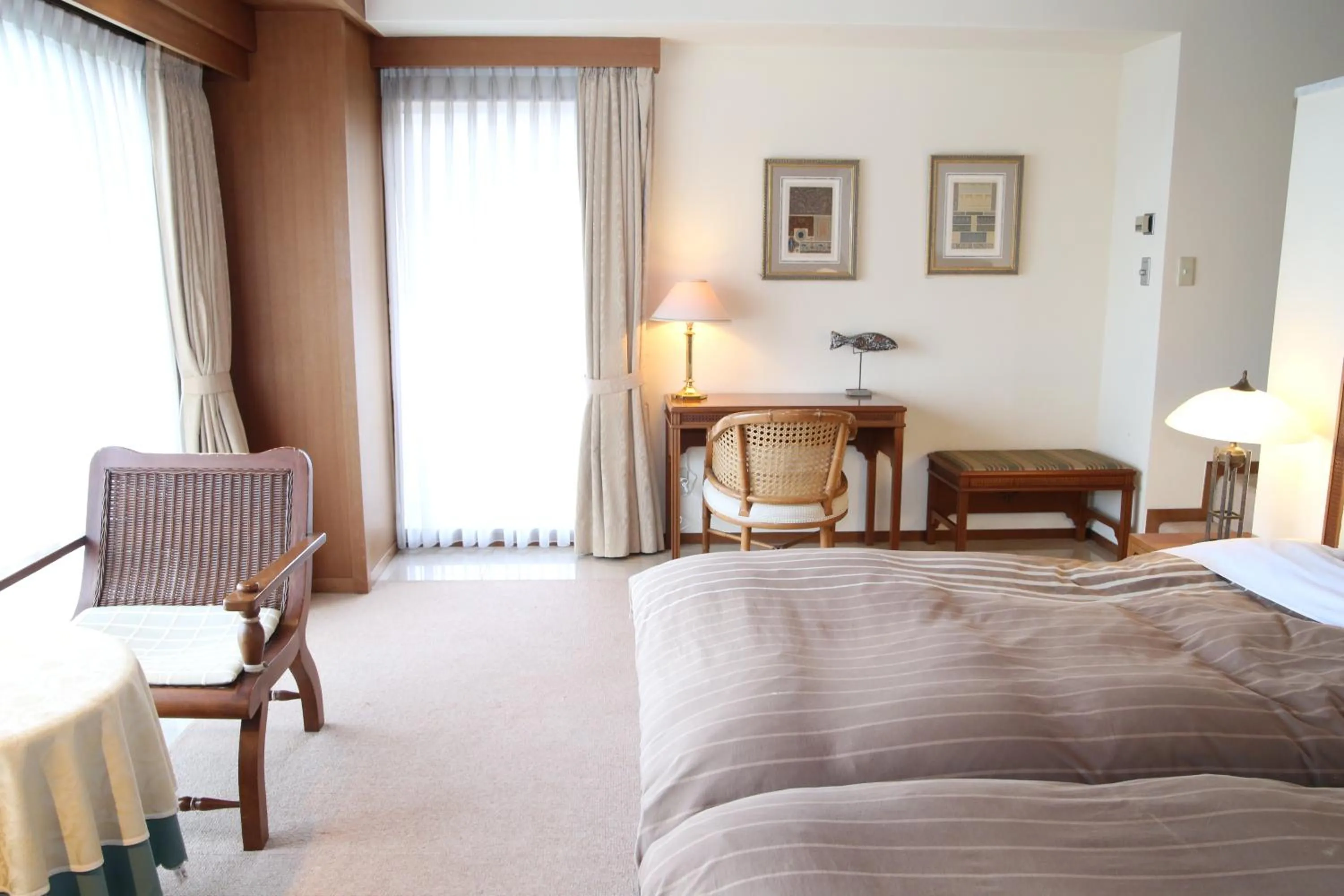 Bed in Nishiizu Crystal View Hotel