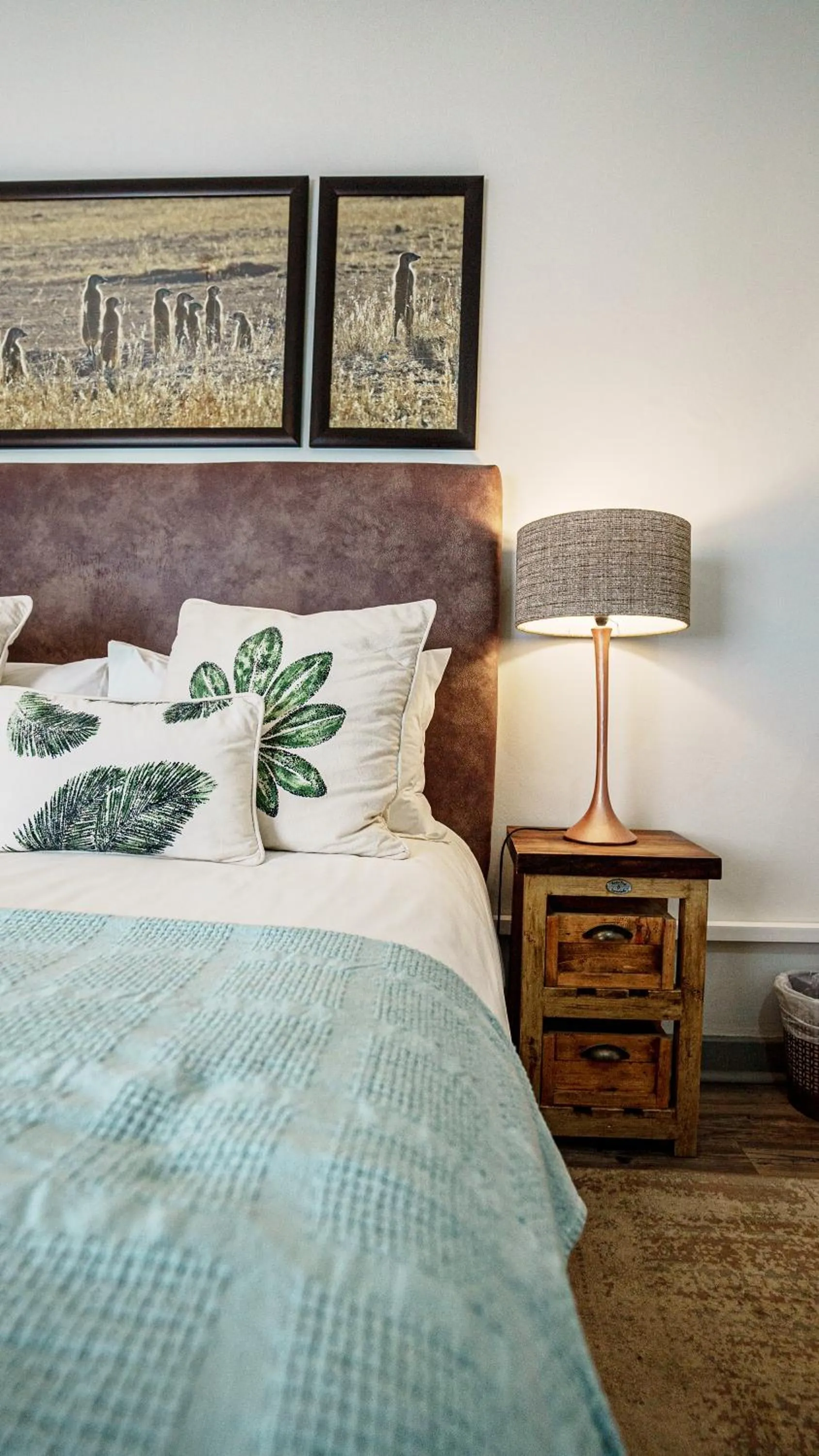 Decorative detail, Bed in Jonkershoek Guest Farm