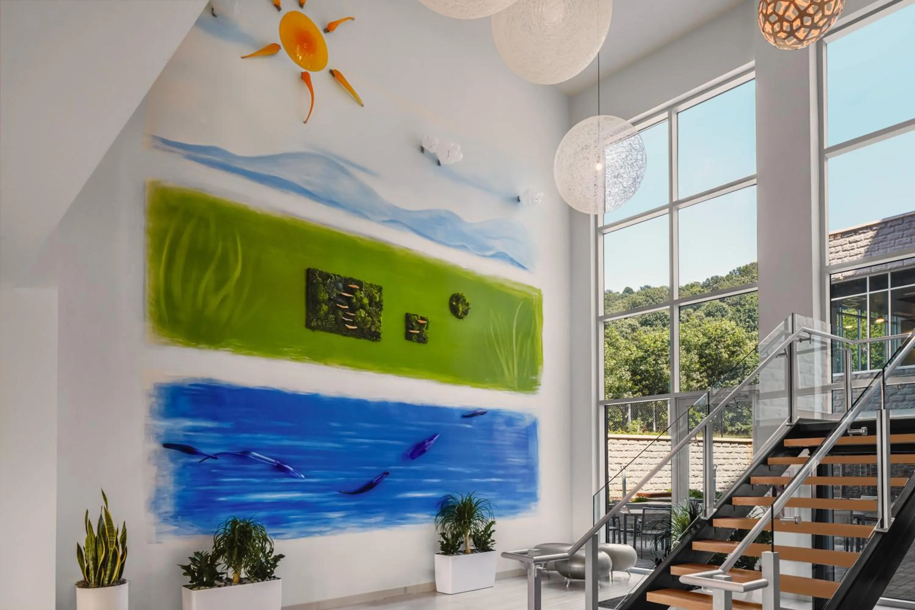 Decorative detail in Element Asheville Downtown