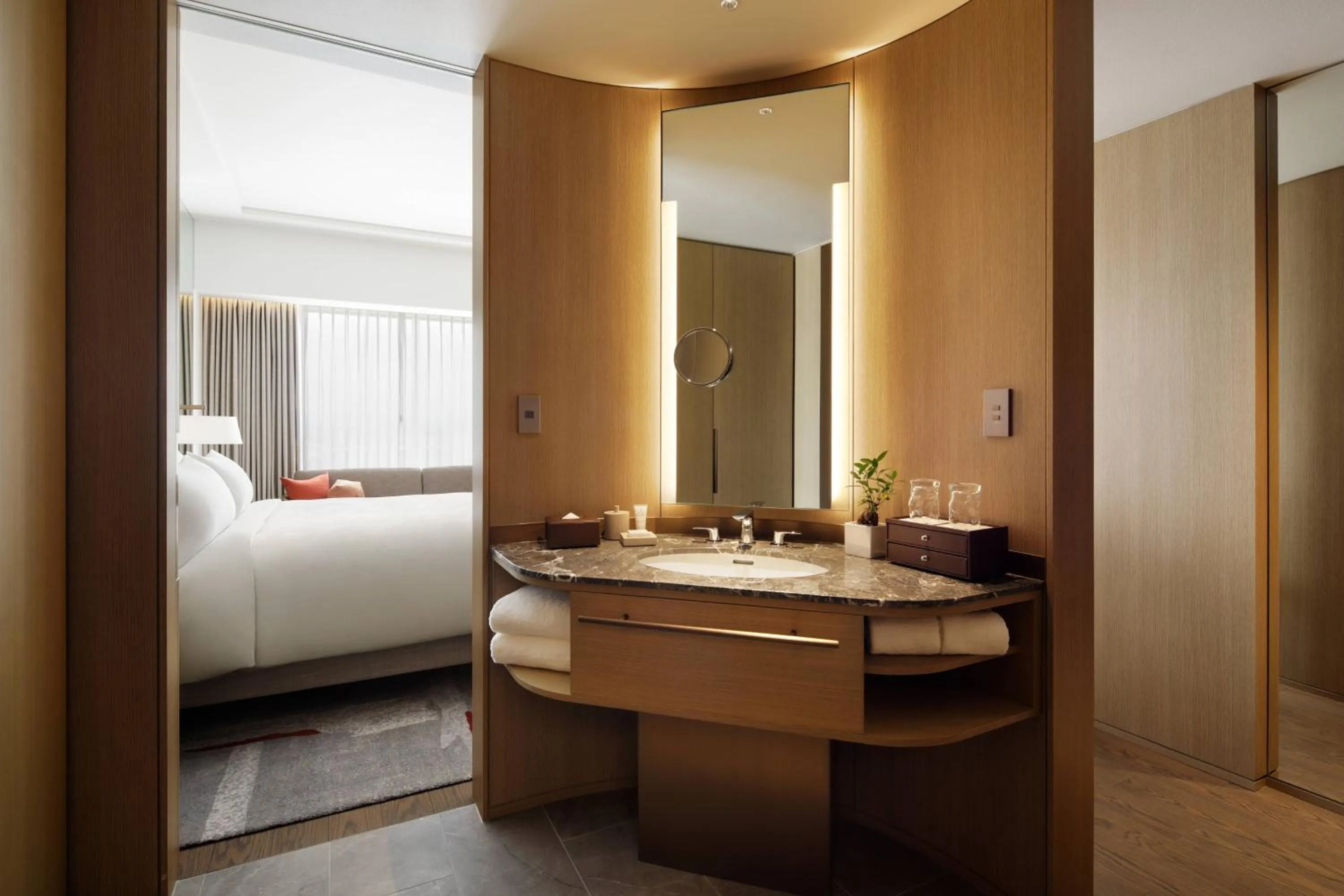 Bathroom, Bed in JW Marriott Hotel Nara