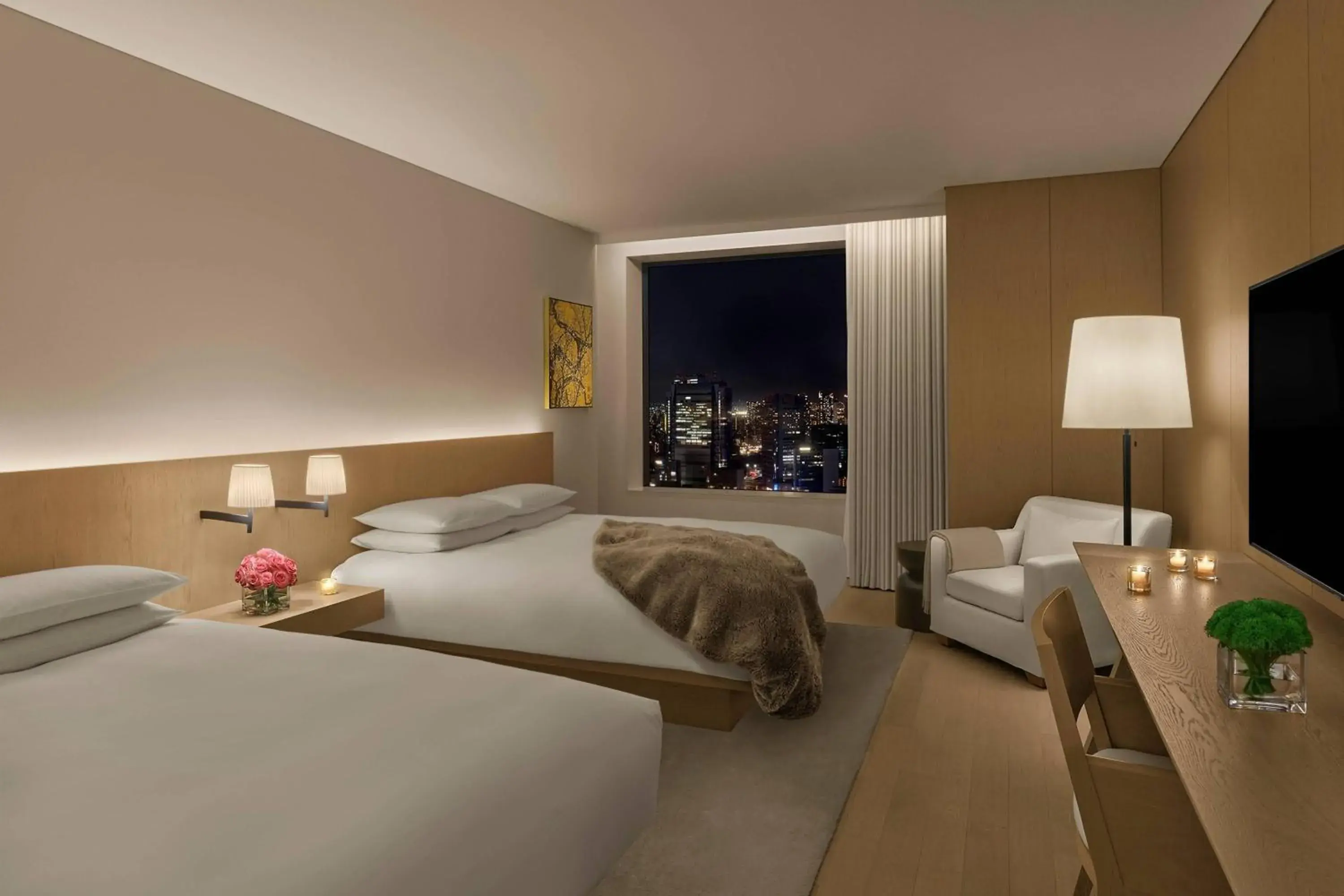 Deluxe, Guest room, 2 Queen, City view in The Tokyo EDITION, Toranomon Deluxe, Guest room, 2 Queen, City view in The Tokyo EDITION, Toranomon