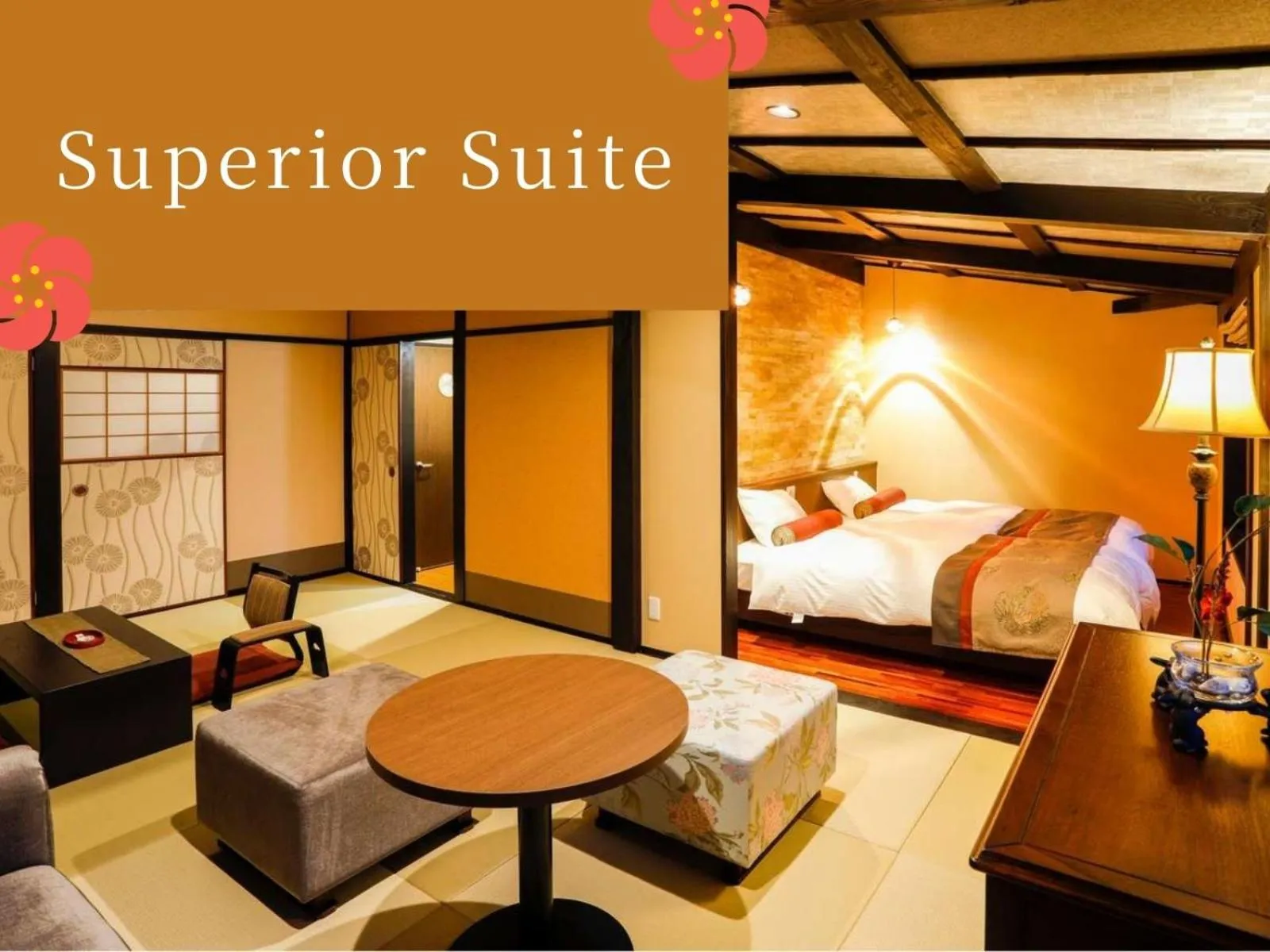 Photo of the whole room, Bed in Kinosaki Tenboen