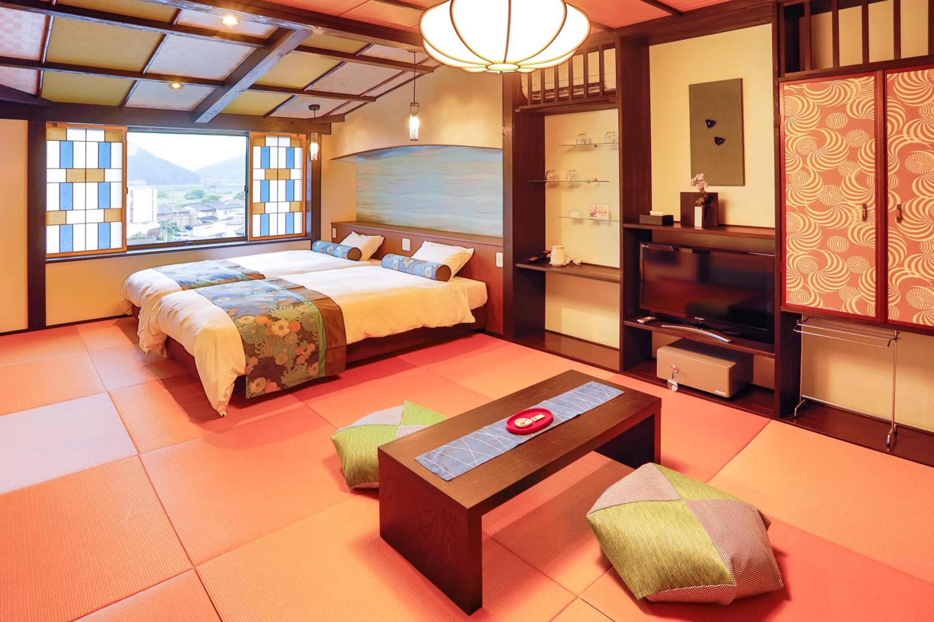 Photo of the whole room, Bed in Kinosaki Tenboen