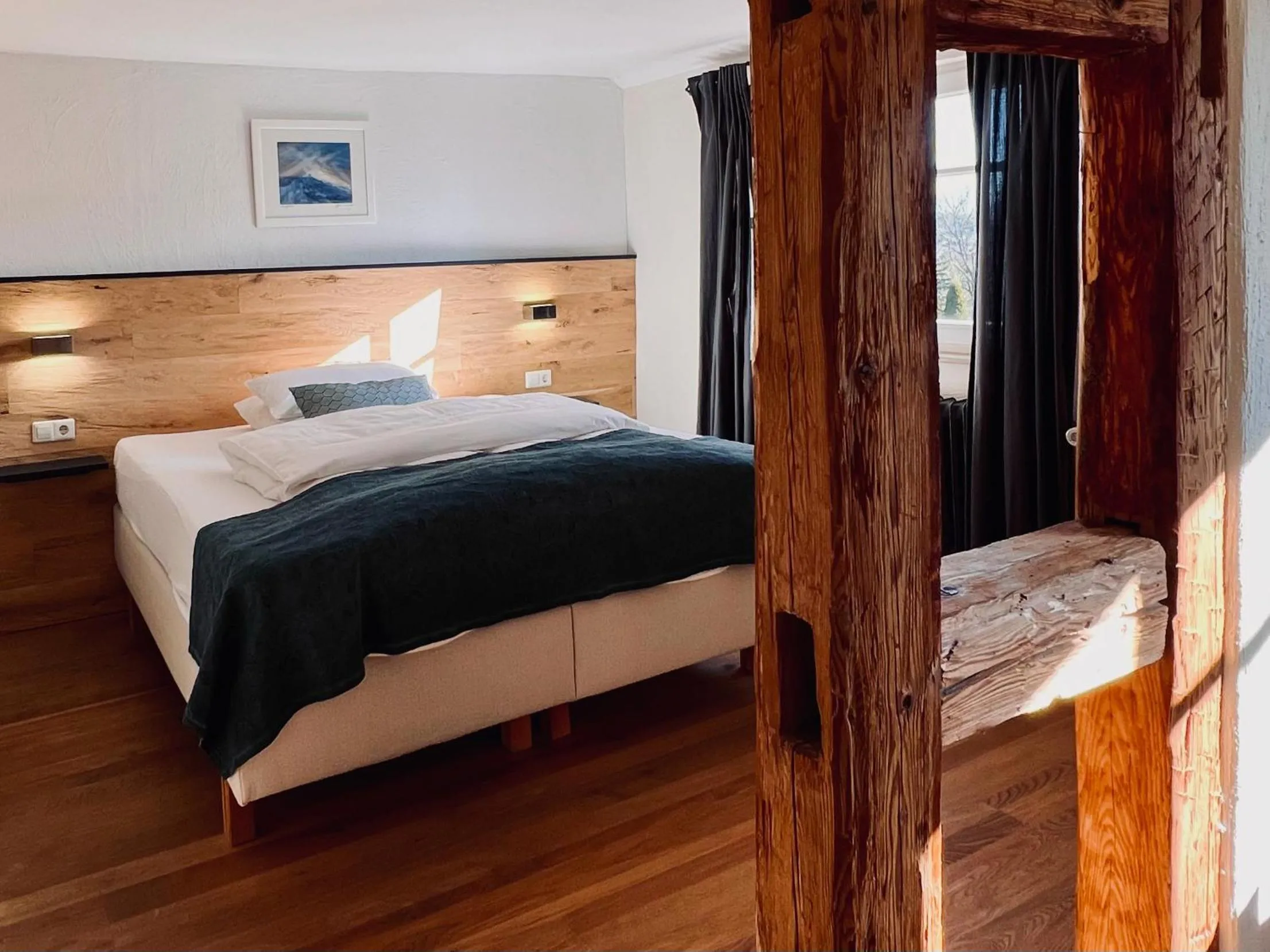 Property building, Bed in Gasthof Wäscherschloss