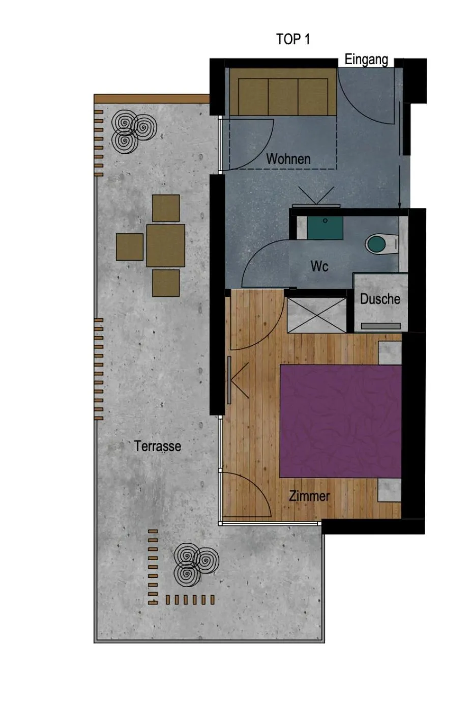 Floor plan in Apart Gstrein - including Silvretta Premium Summercard