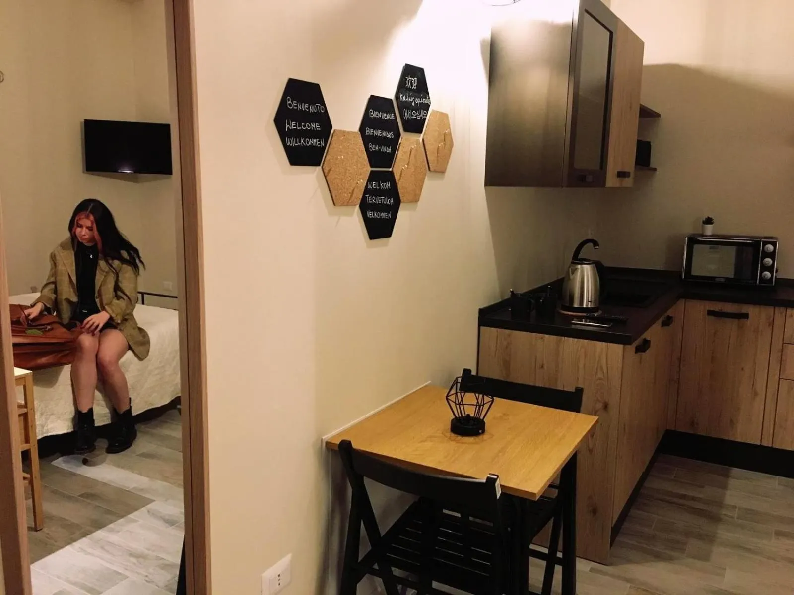 Kitchen or kitchenette in TRANI LA GRAZIA b&b