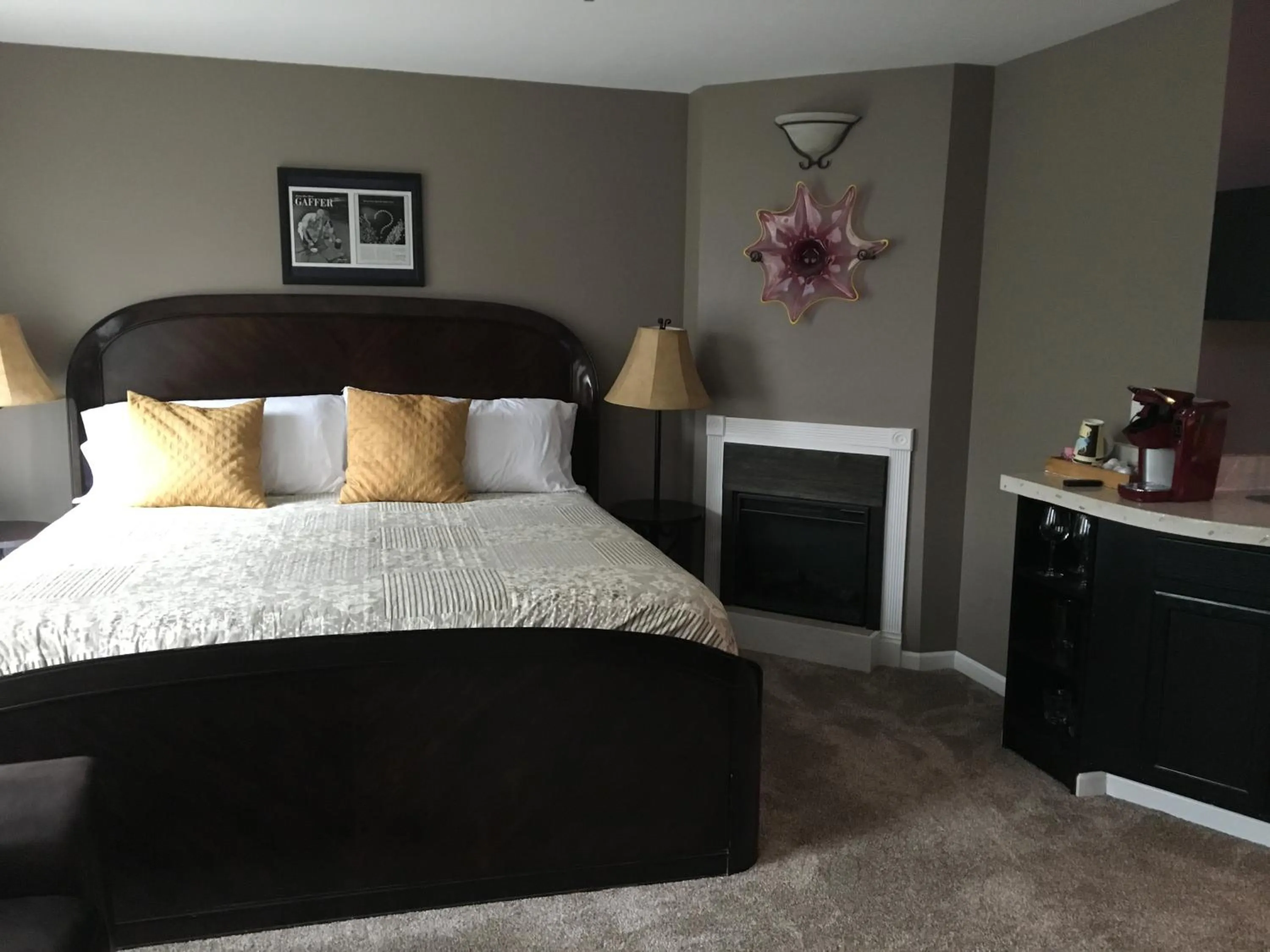 Bed in Lodging at the Gaffer Inn