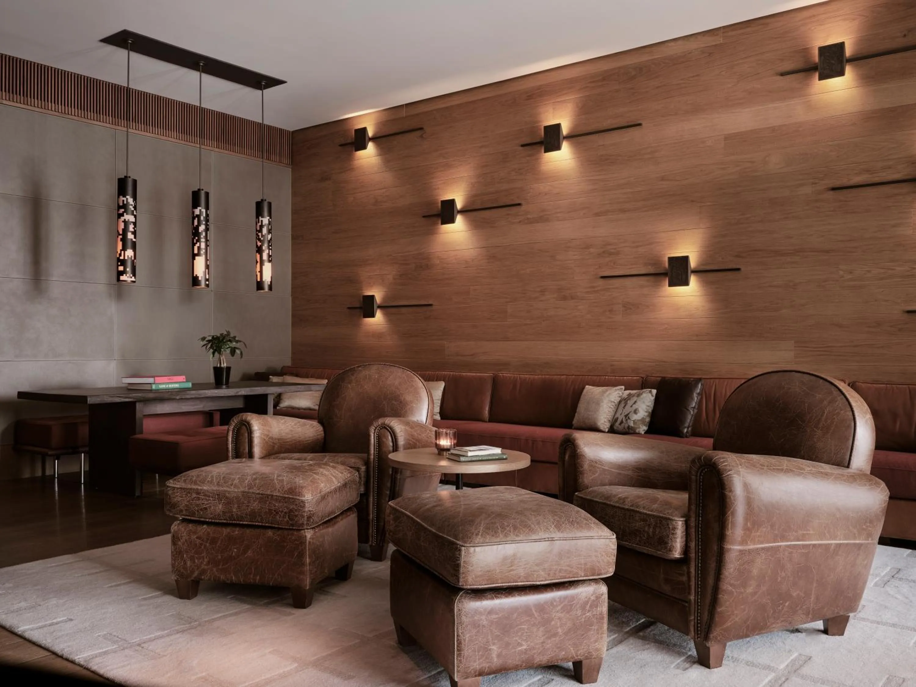 Seating area in The Chedi Andermatt