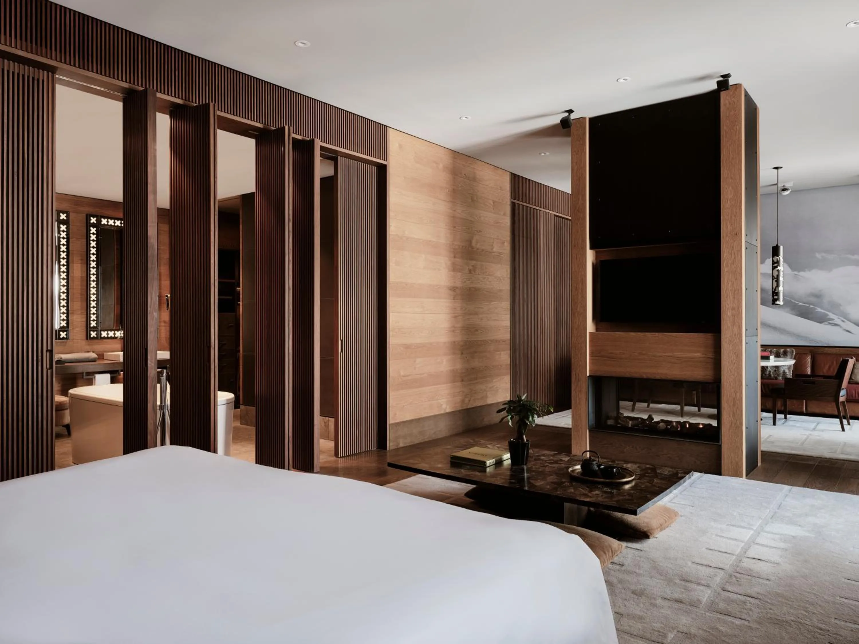 Photo of the whole room, Bed in The Chedi Andermatt