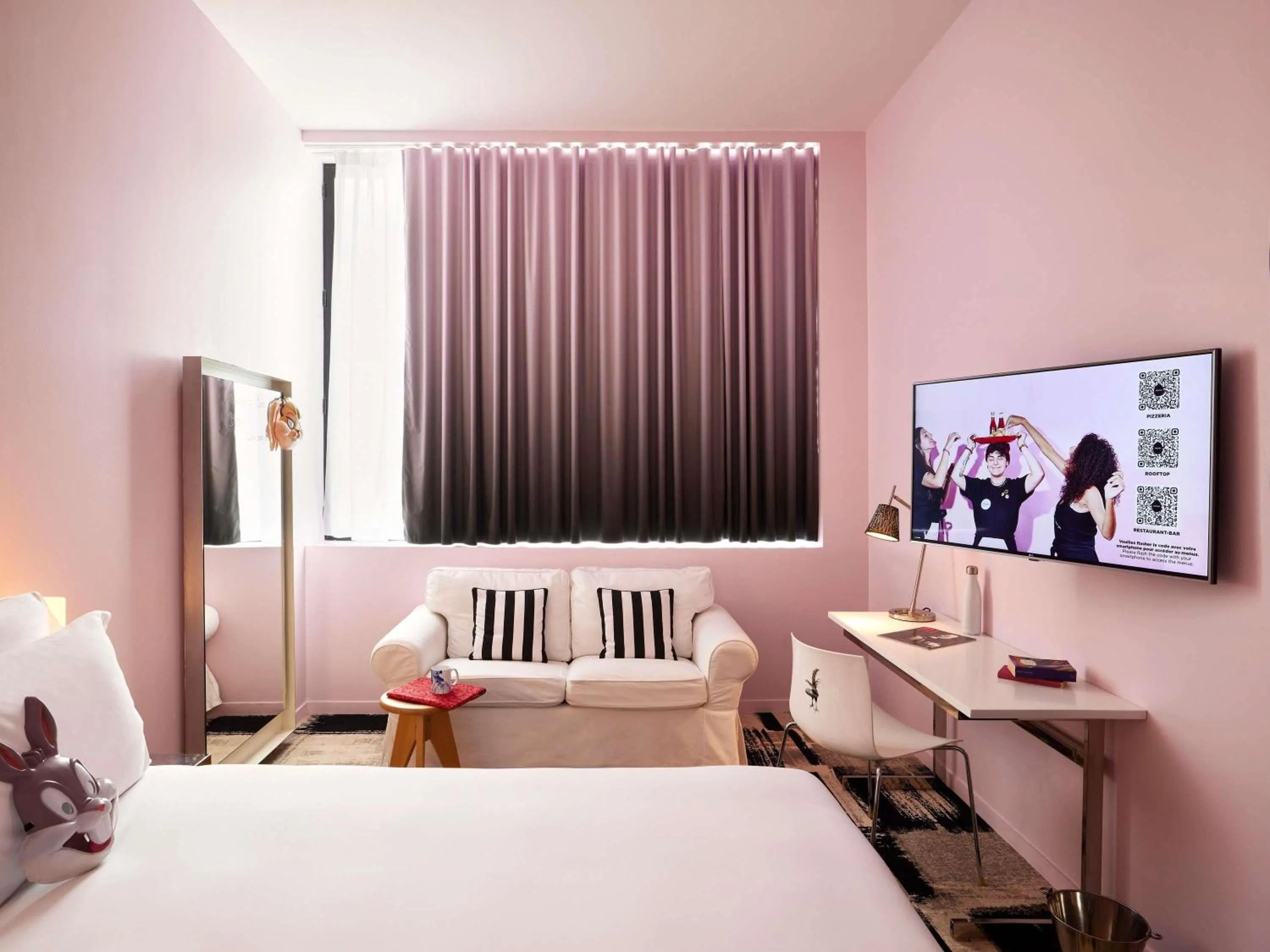 Bedroom, Bed in Mama Shelter Bordeaux Centre