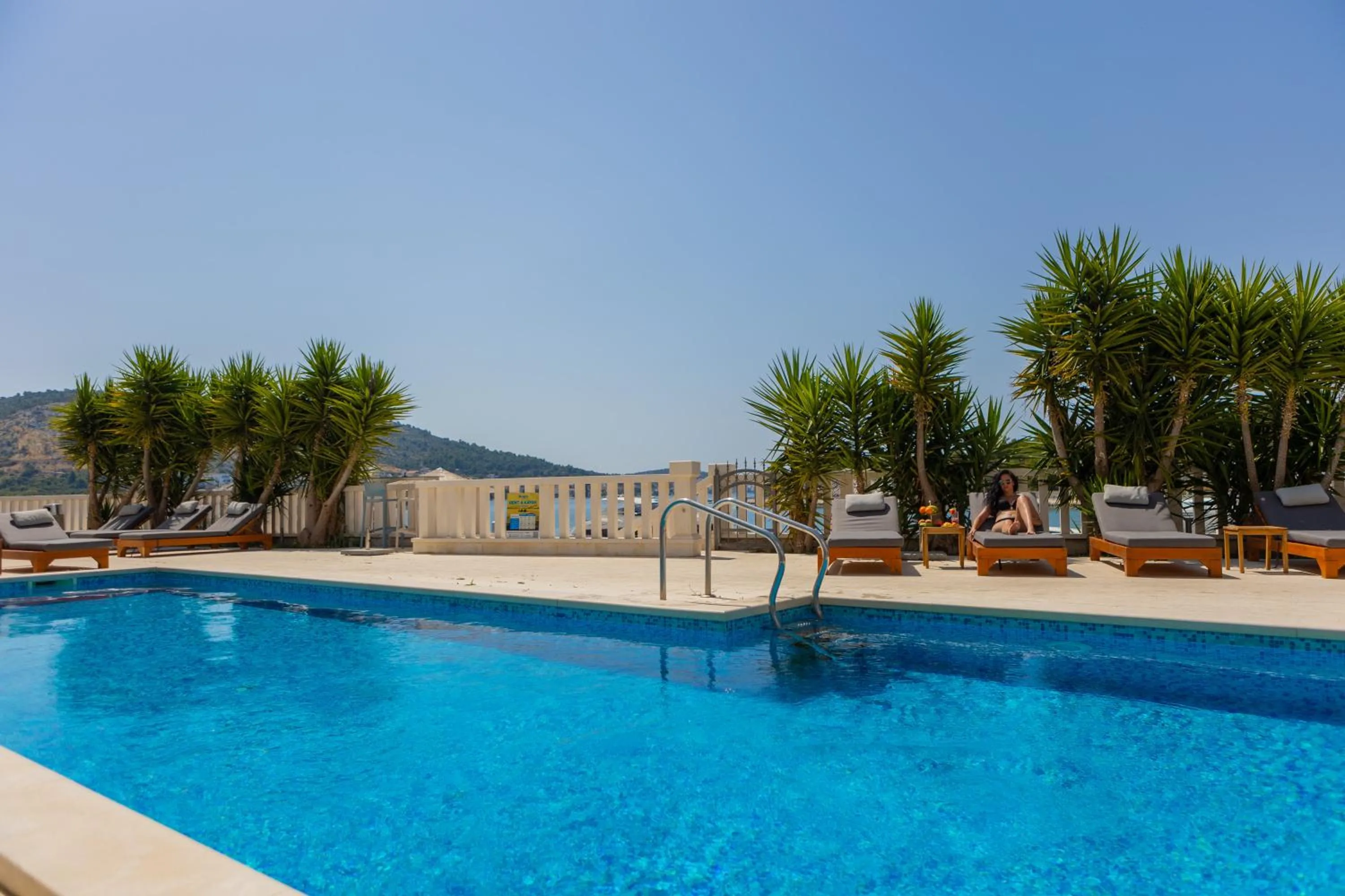 Pool view in Perla Resort