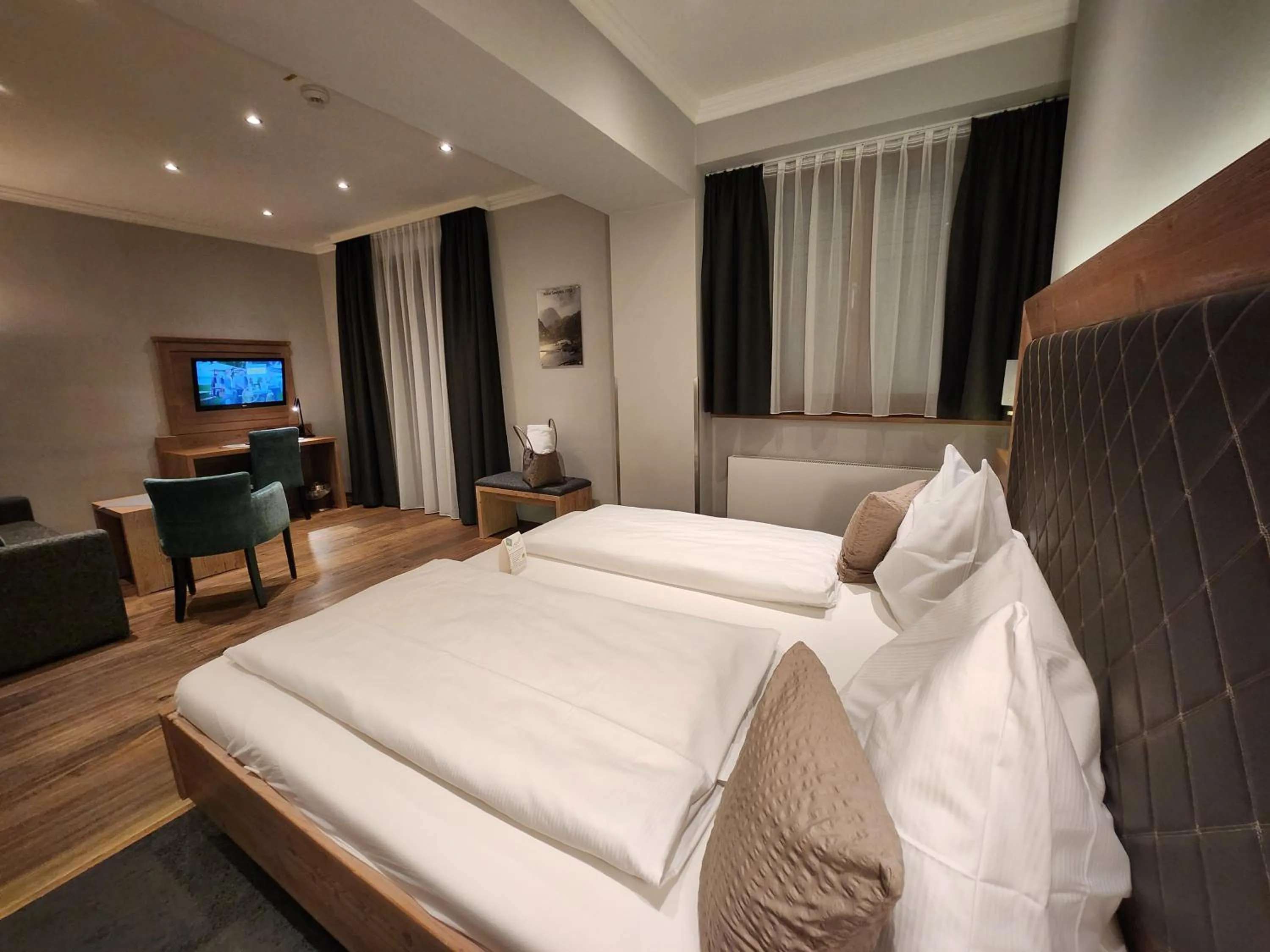 Bed in Hotel Seeblick