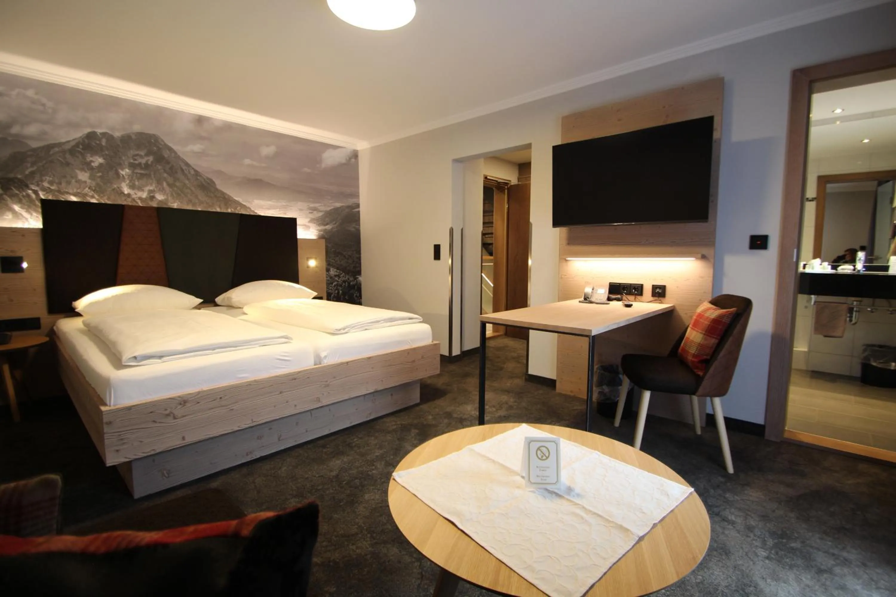 Bed in Hotel Seeblick