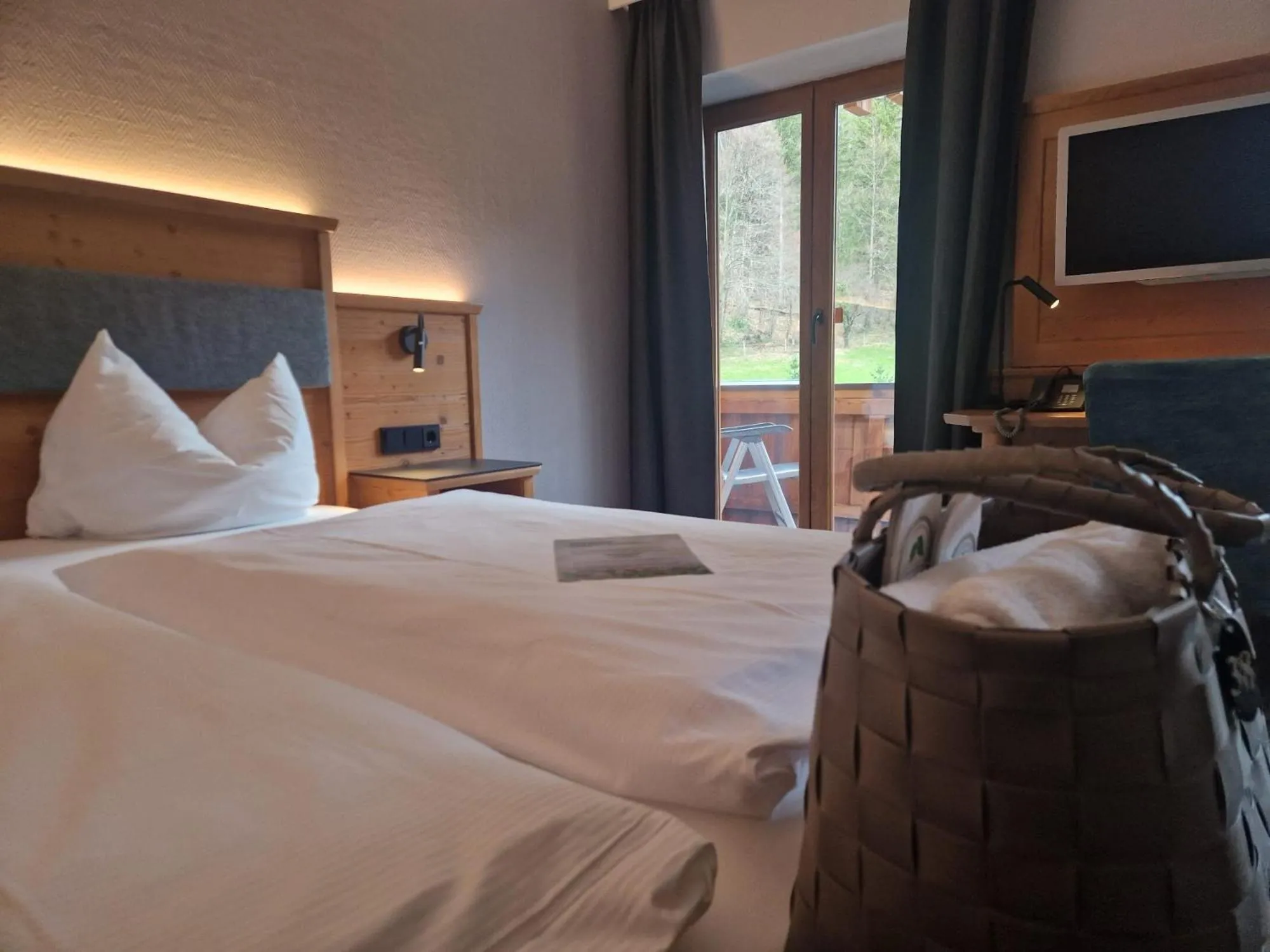 Bed in Hotel Seeblick