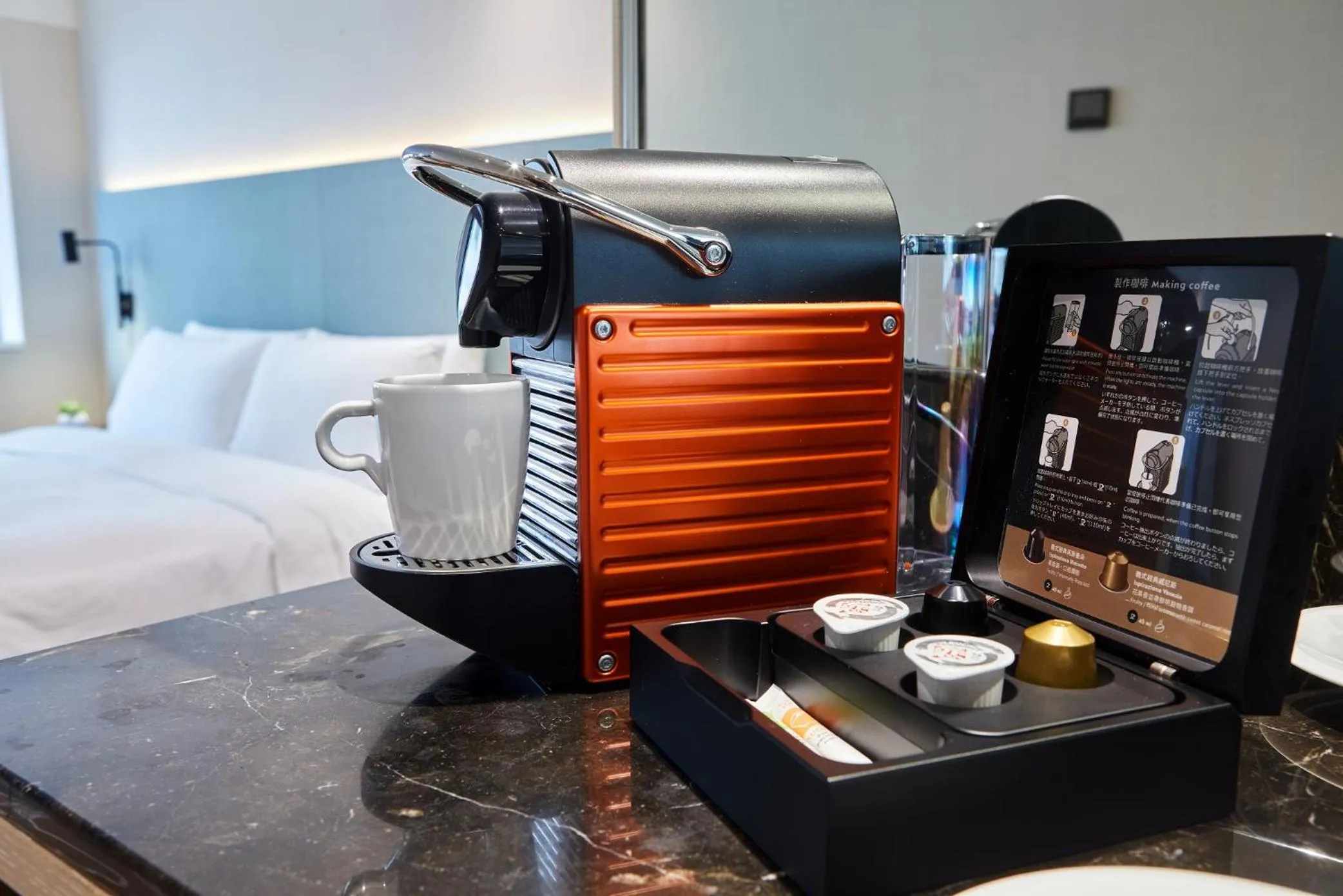 Coffee/tea facilities, Bed in K Hotel Taipei II