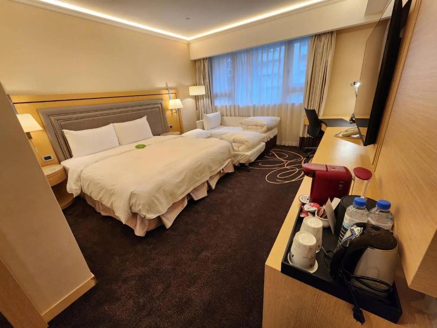 Bed in K Hotel Taipei Songjiang