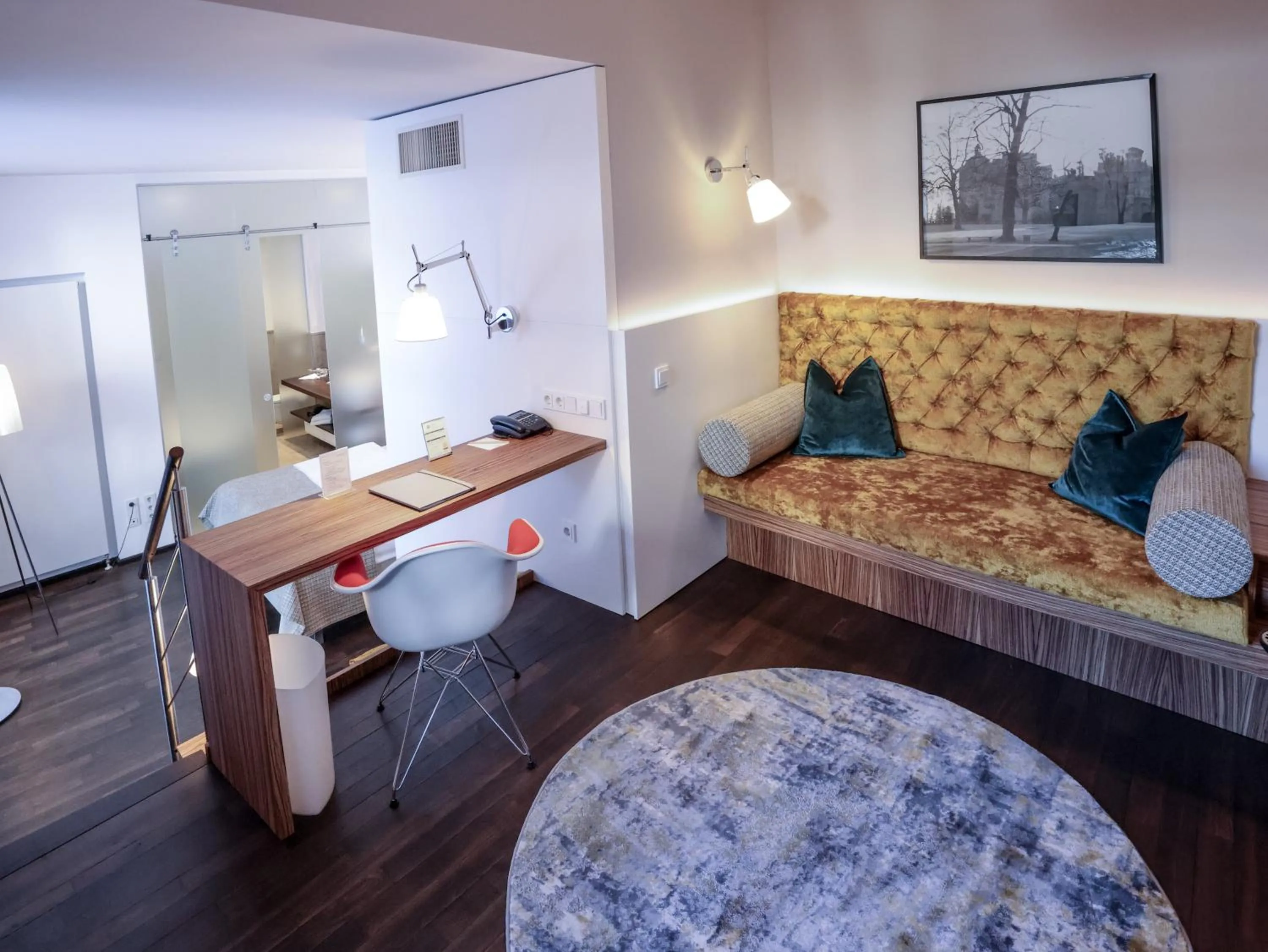 Bed in Arthotel Heidelberg