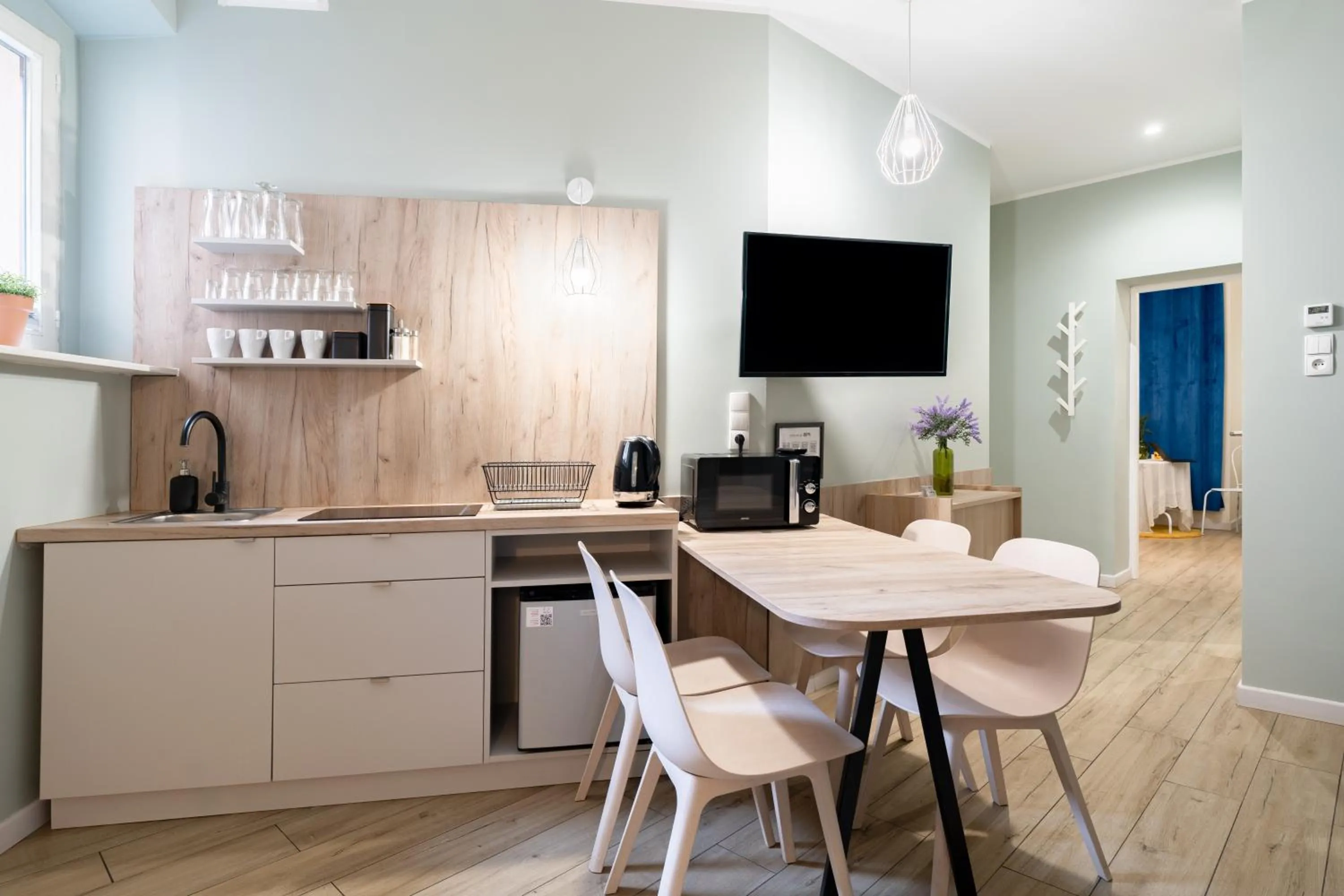 Kitchen or kitchenette in Aparthotel przy Bulwarze by Rentoom