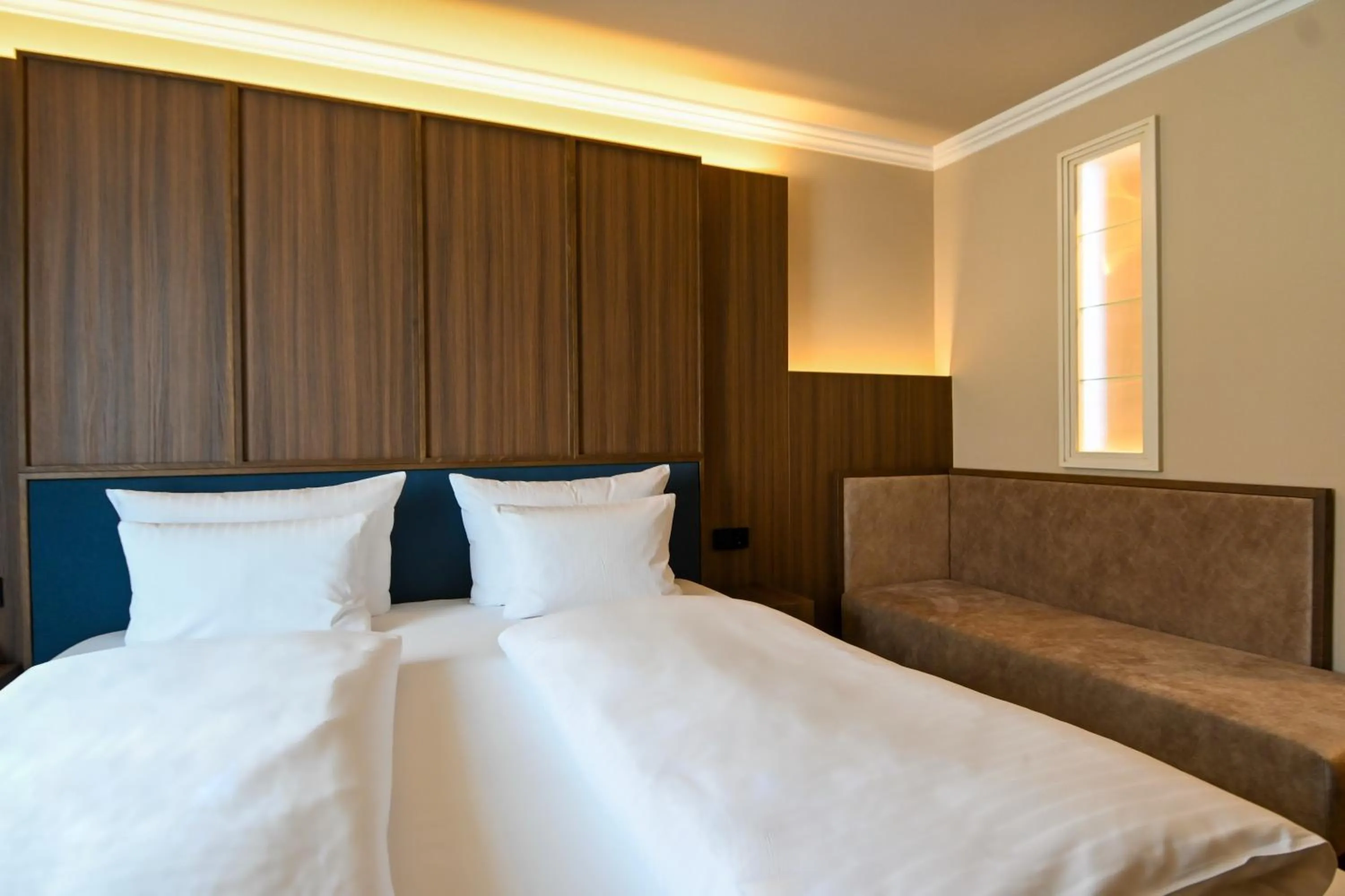 Bed in Hotel Dreiflüssehof