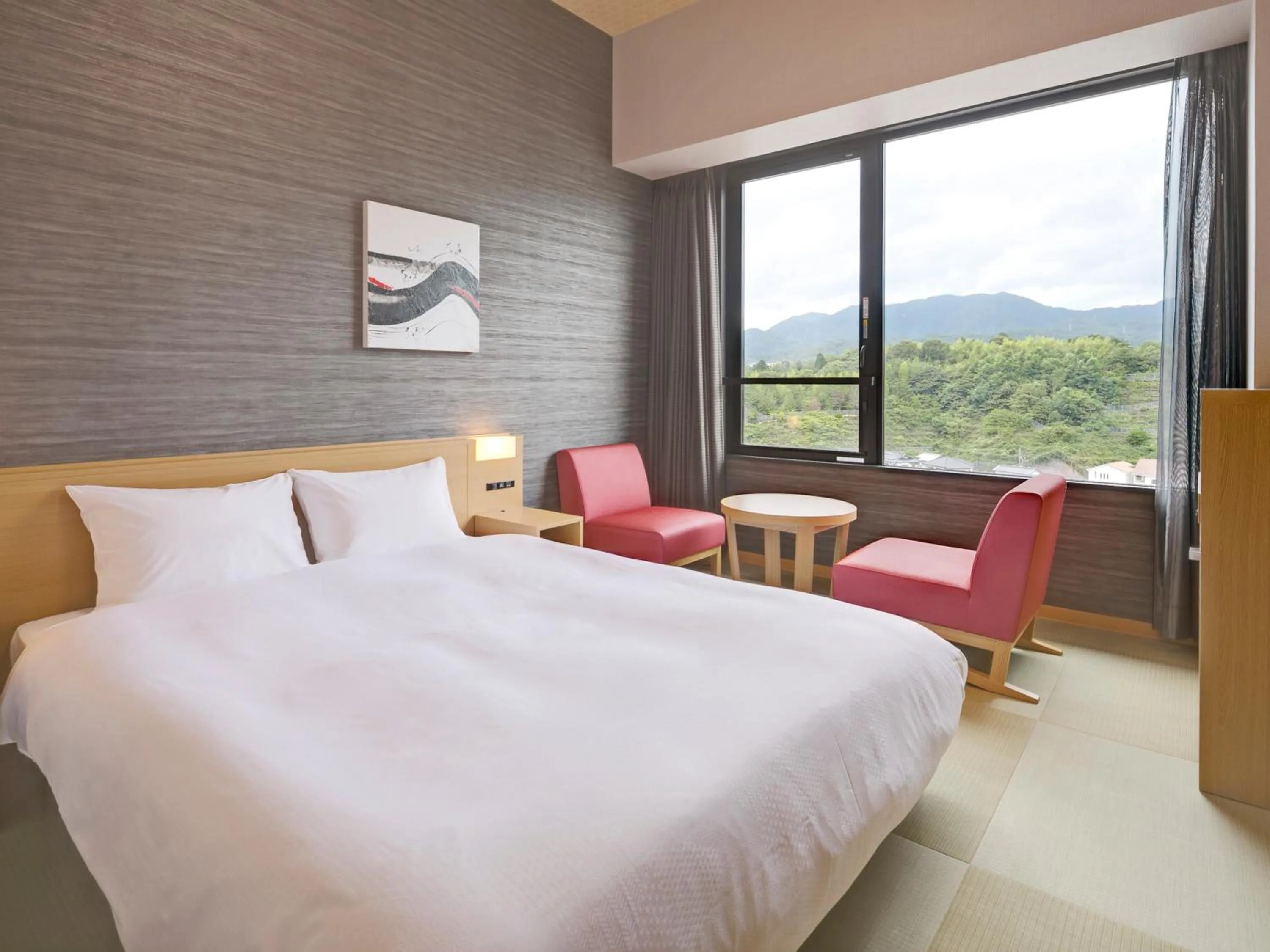Photo of the whole room, Bed in Grandvrio Hotel Miyajima Wakura - ROUTE INN HOTELS -