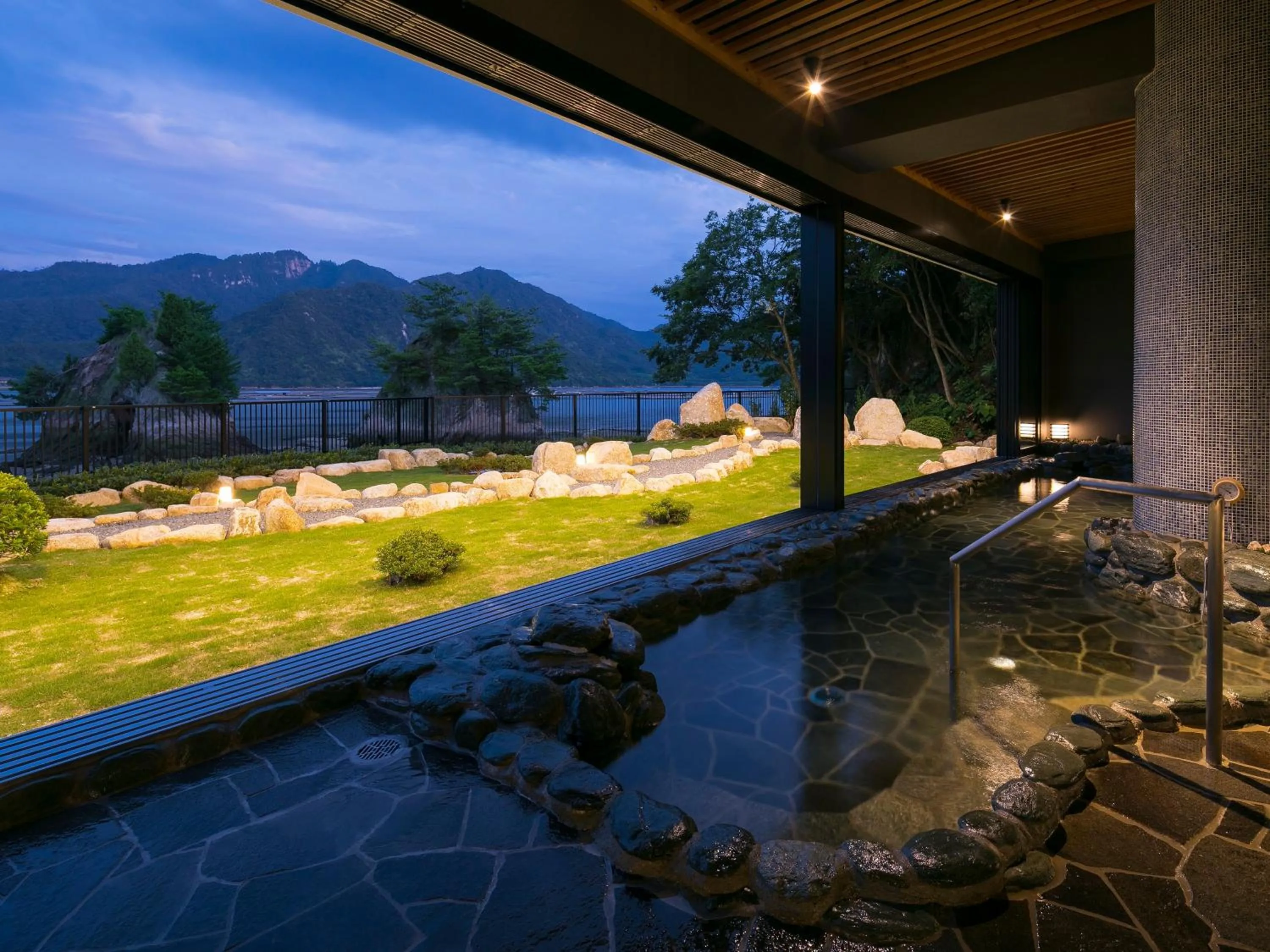 Open Air Bath in Grandvrio Hotel Miyajima Wakura - ROUTE INN HOTELS -