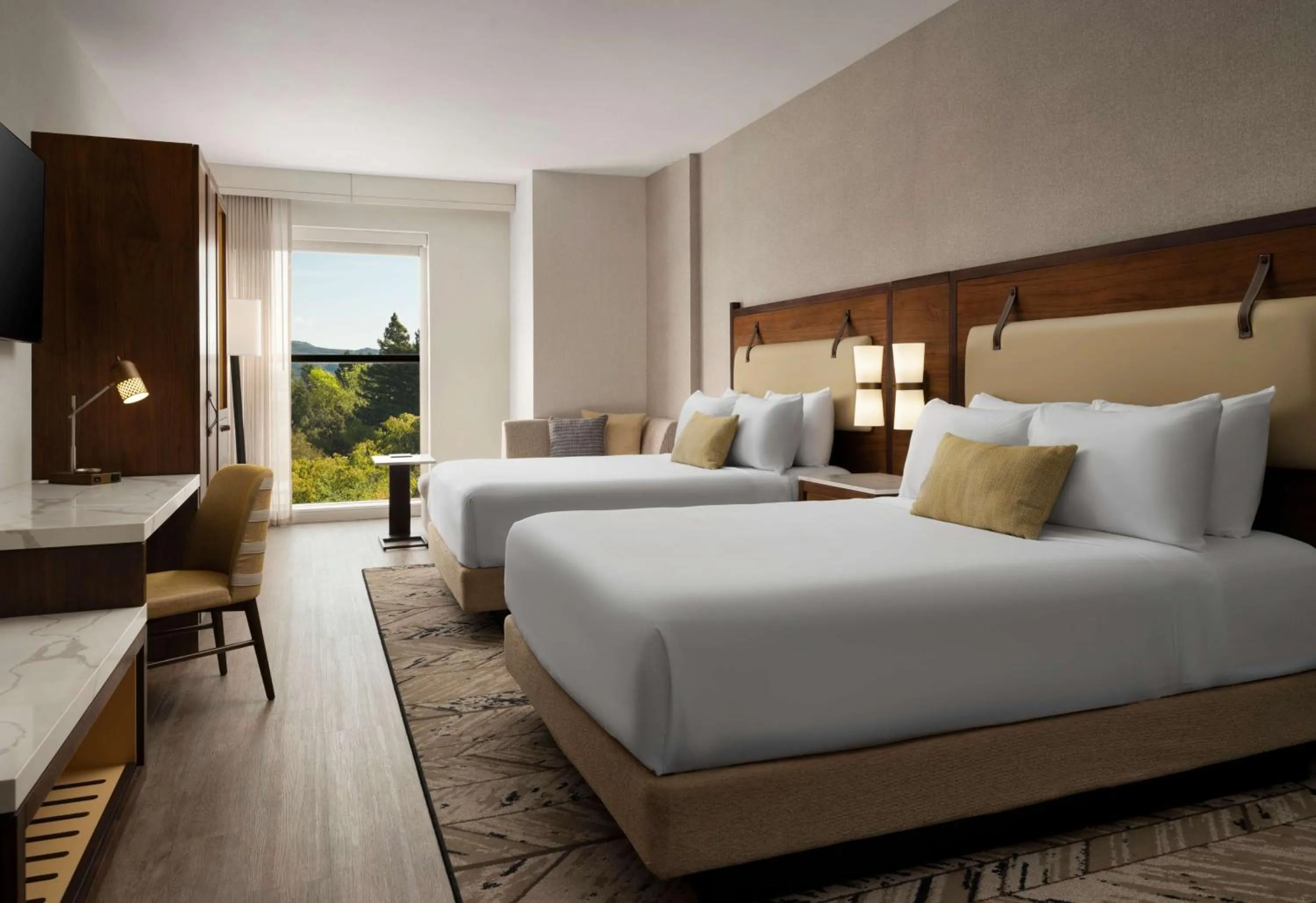 Bed in Cambria Hotel Sonoma Wine Country