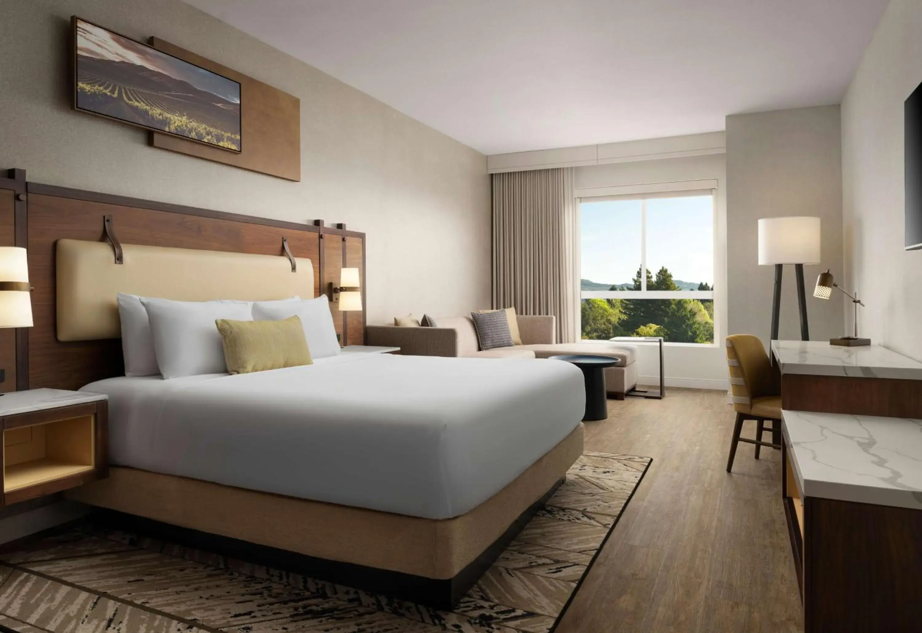 Deluxe King Room with Sofa Bed in Cambria Hotel Sonoma Wine Country Deluxe King Room with Sofa Bed in Cambria Hotel Sonoma Wine Country