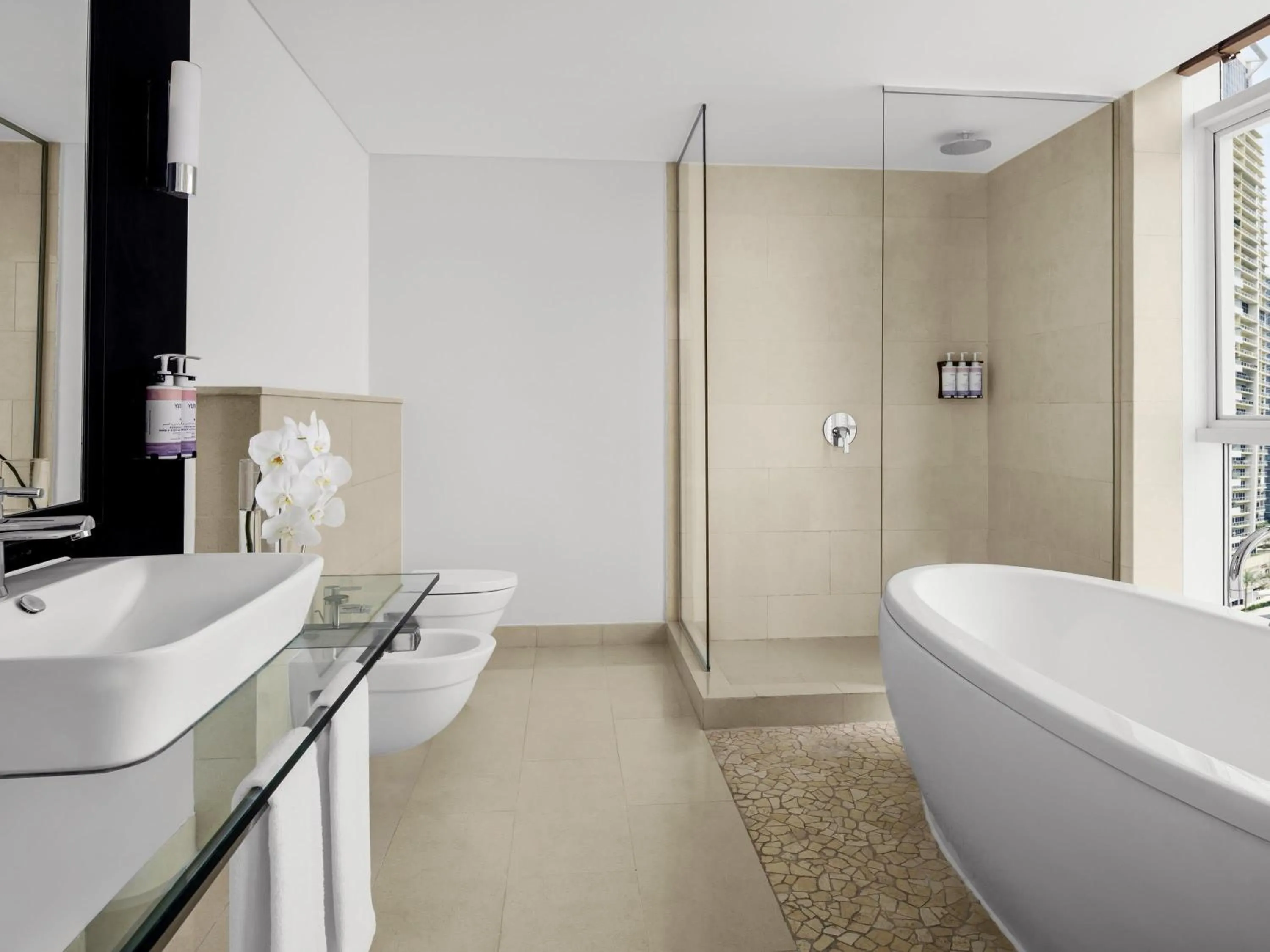 Bedroom in Mövenpick Hotel Jumeirah Lakes Towers Dubai