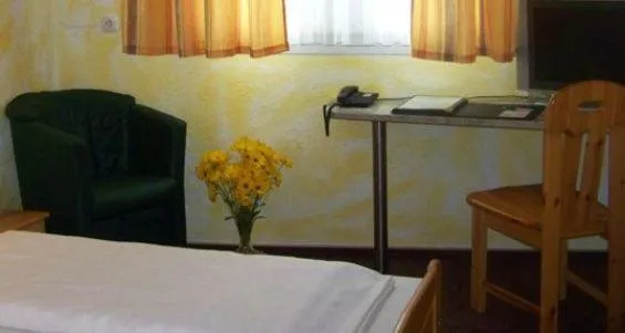 Decorative detail, Bed in Hotel Goldener Karpfen