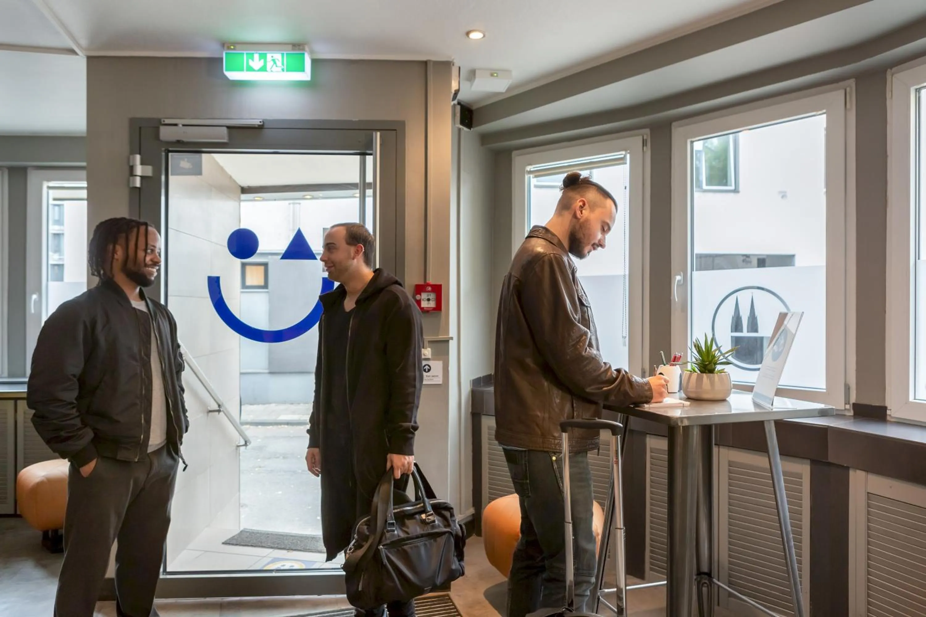 Lobby or reception in a&o Köln Hauptbahnhof
