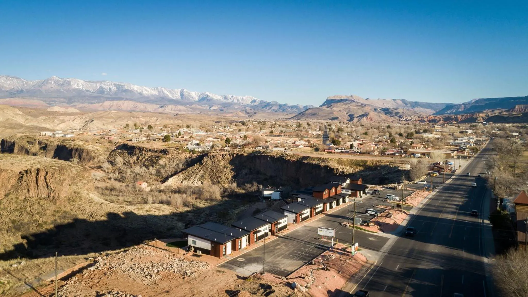 Bird's eye view in The Dwellings