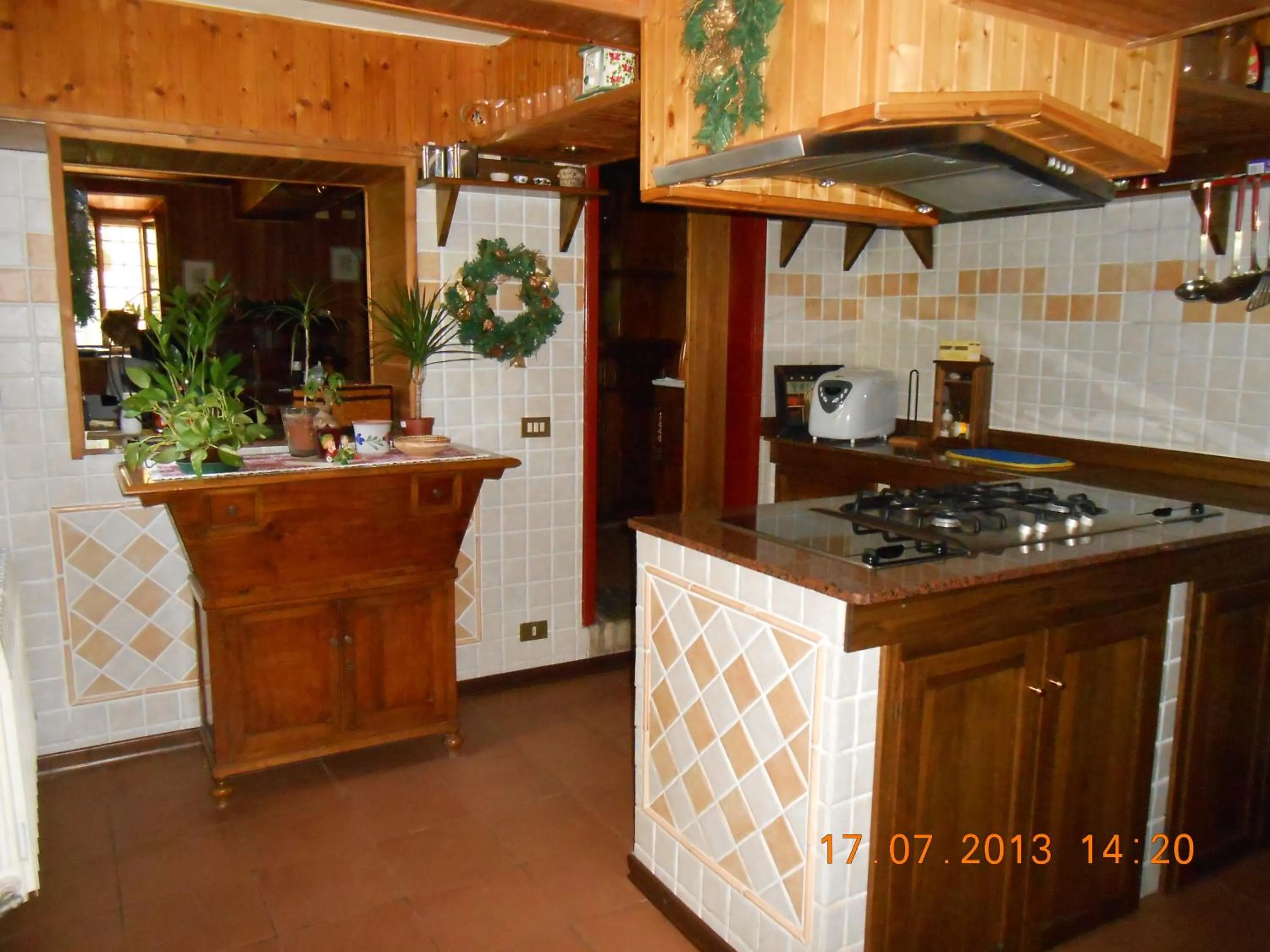 Communal kitchen in B&B La Pilastrina