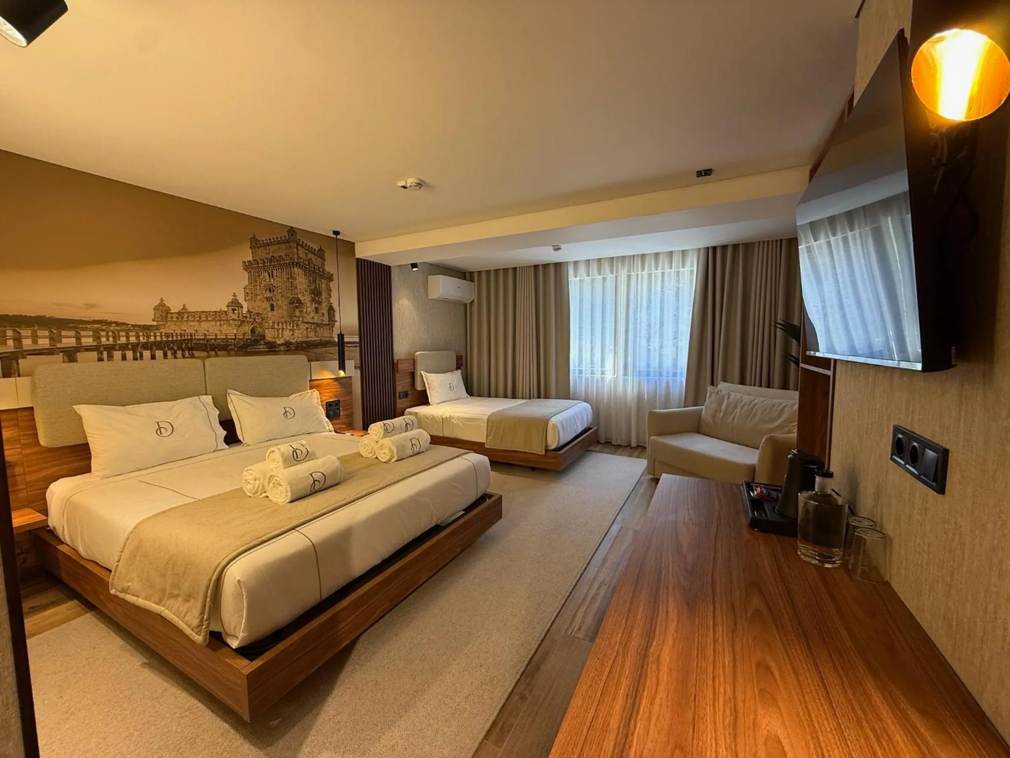 Bed in Dom João Glamour Hotel