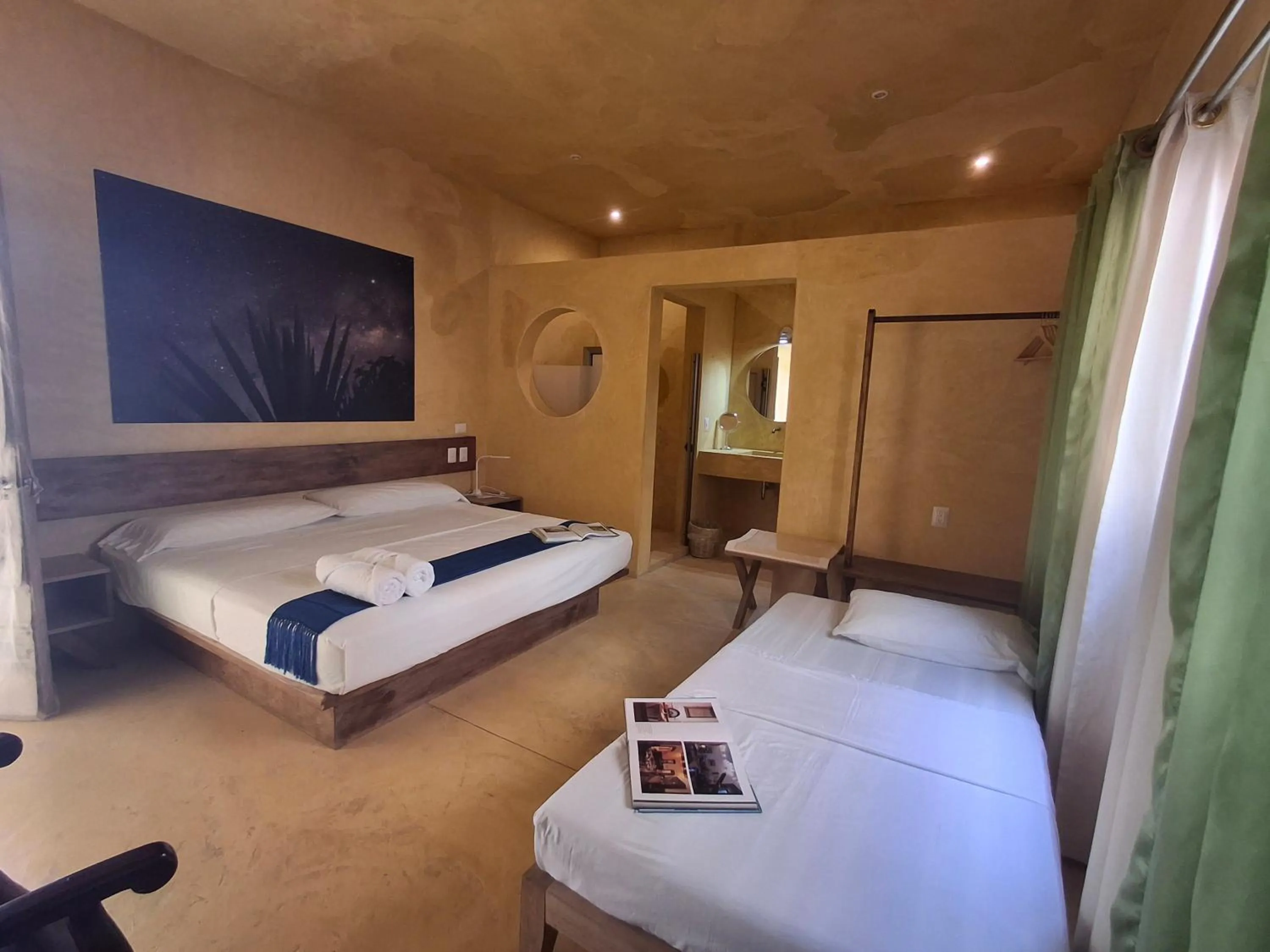 Bed in Hotel Pochote Mazunte