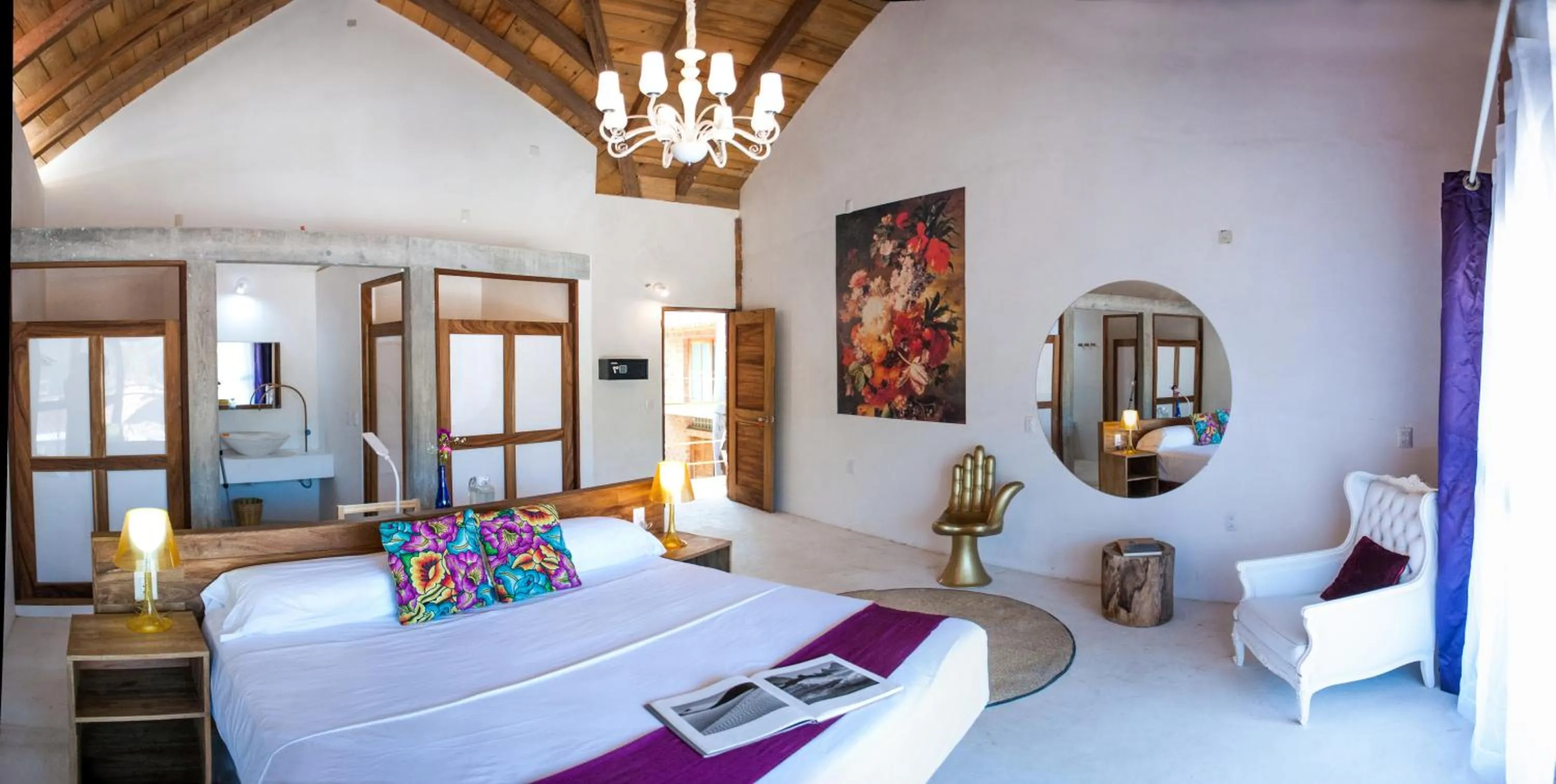 Bed in Hotel Pochote Mazunte