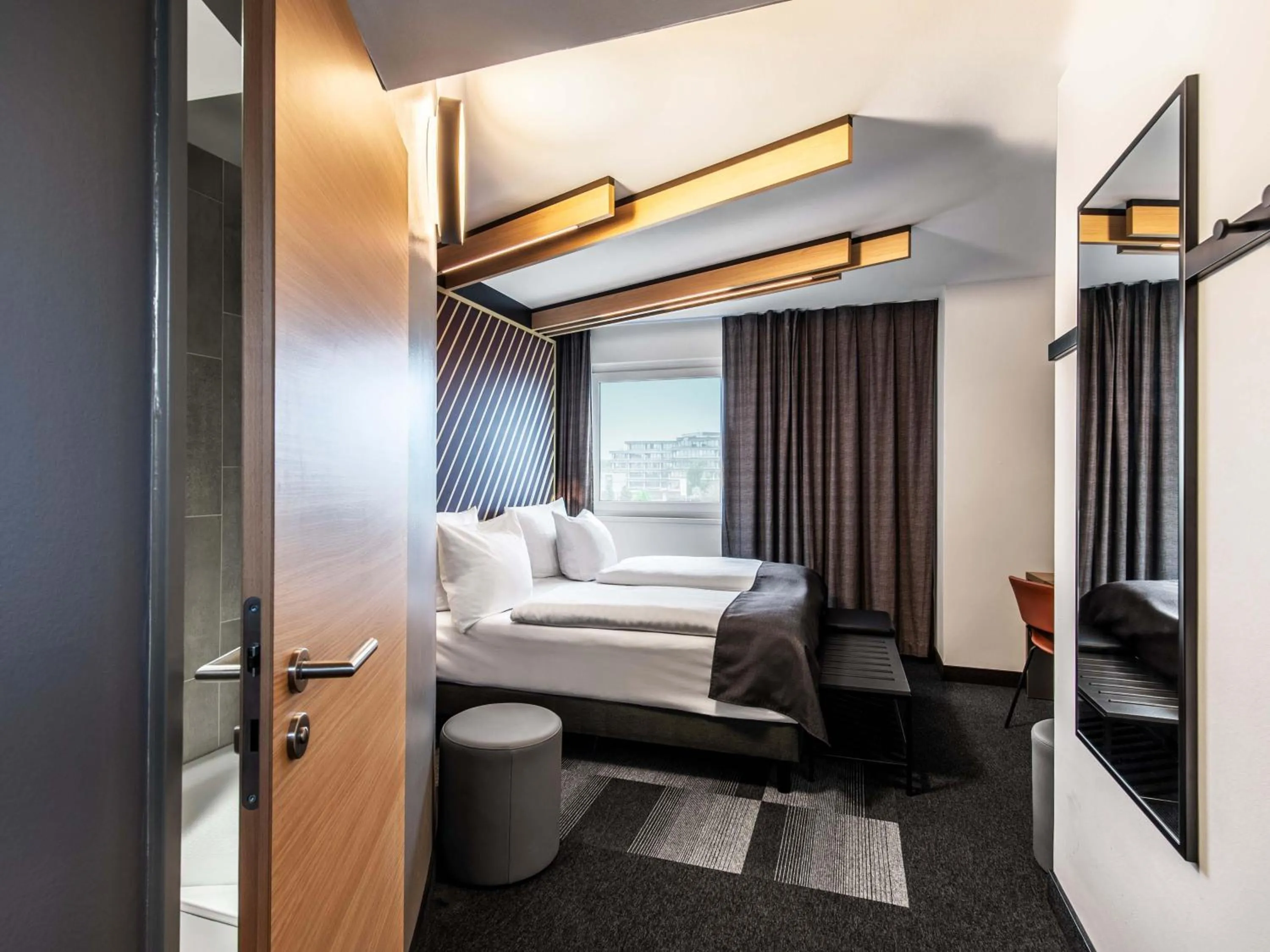 Photo of the whole room, Bed in B&B HOTEL München-Messe