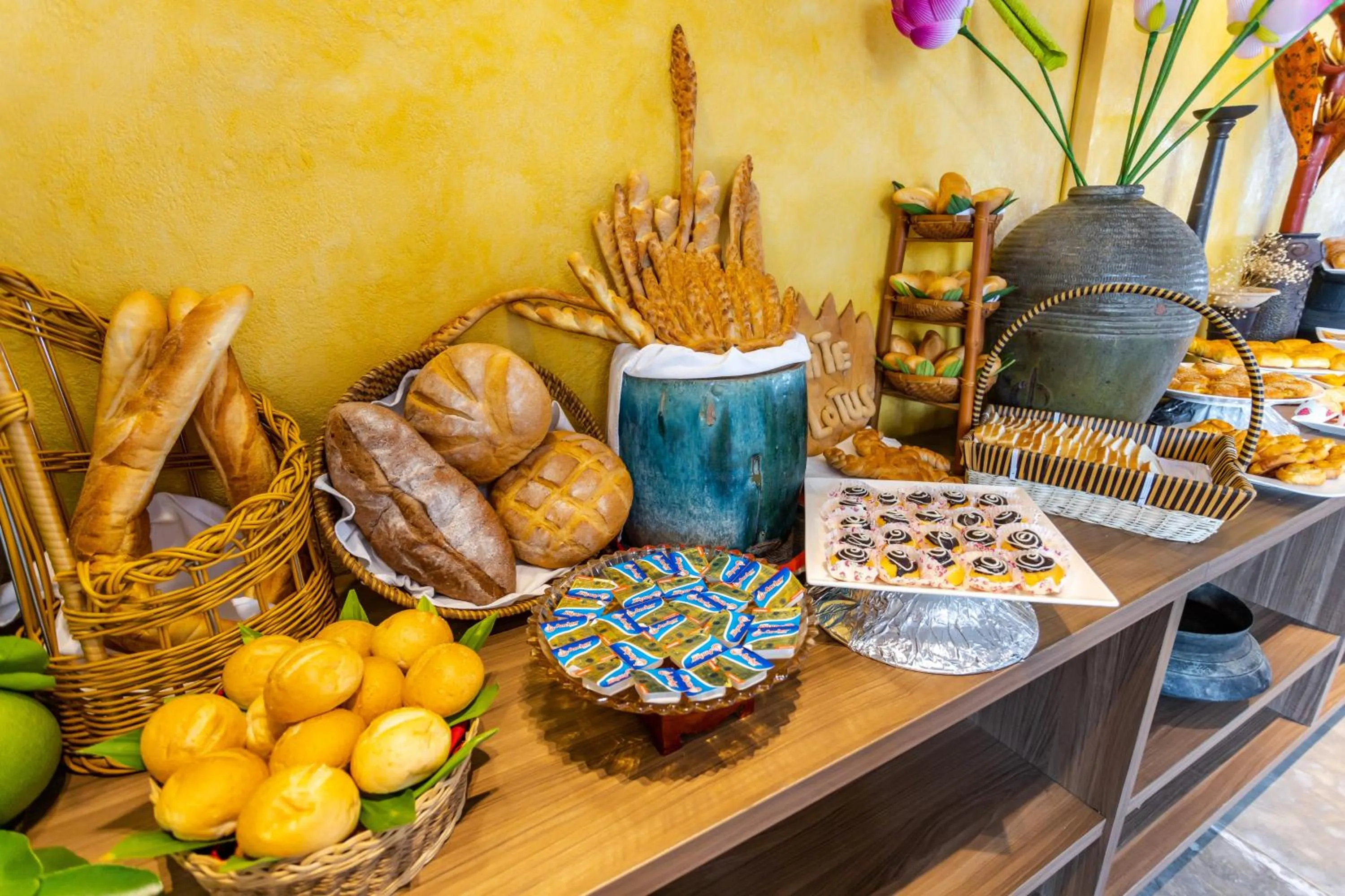 Buffet breakfast in White Lotus Hue Hotel