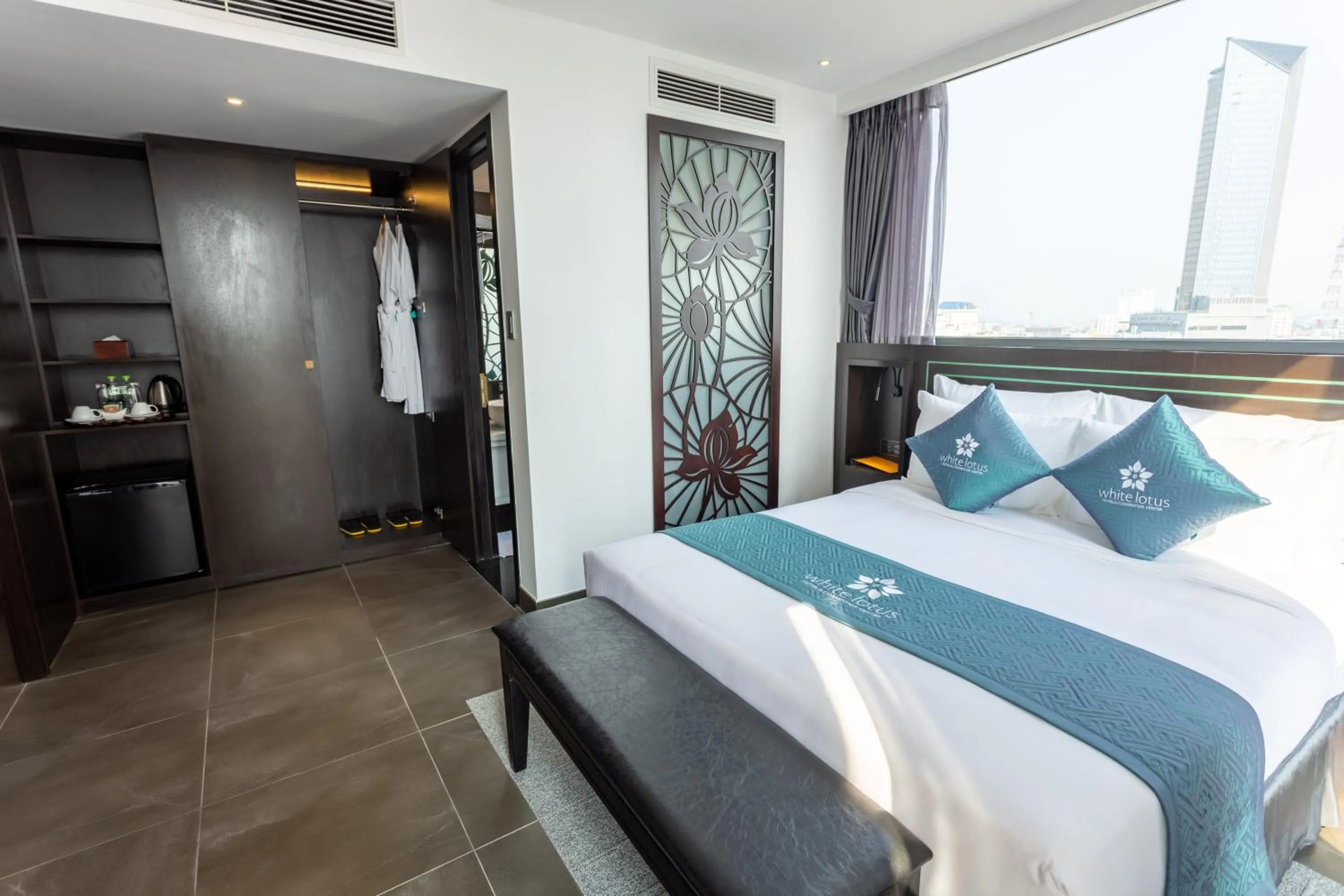 Bedroom, Bed in White Lotus Hue Hotel