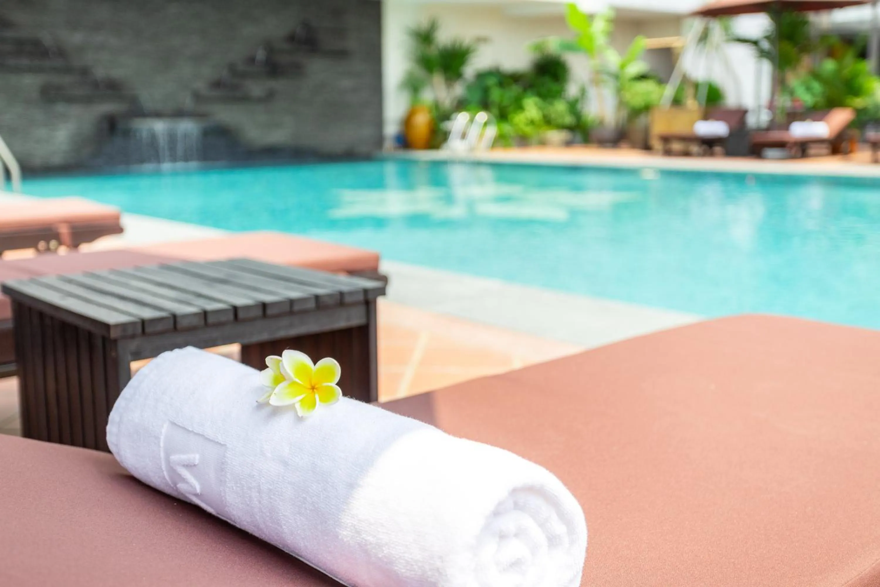 Swimming pool in White Lotus Hue Hotel