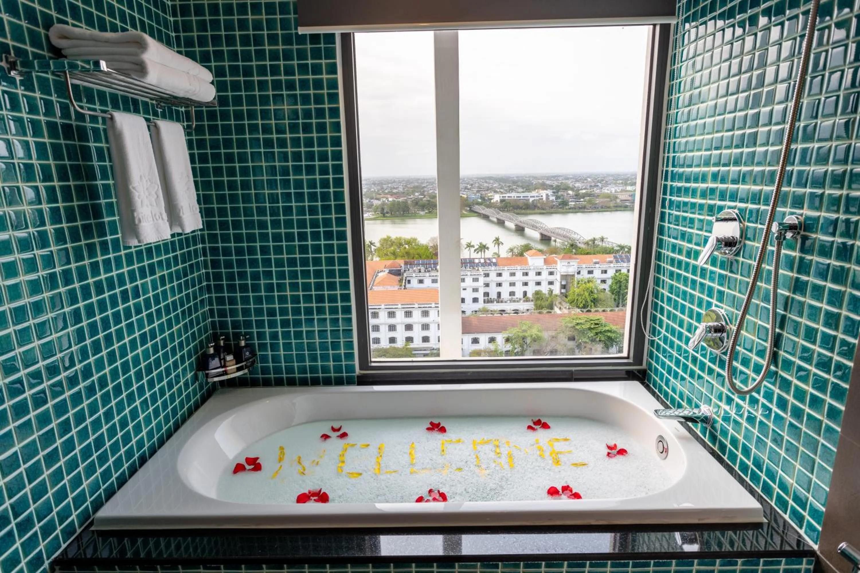 Bathroom in White Lotus Hue Hotel