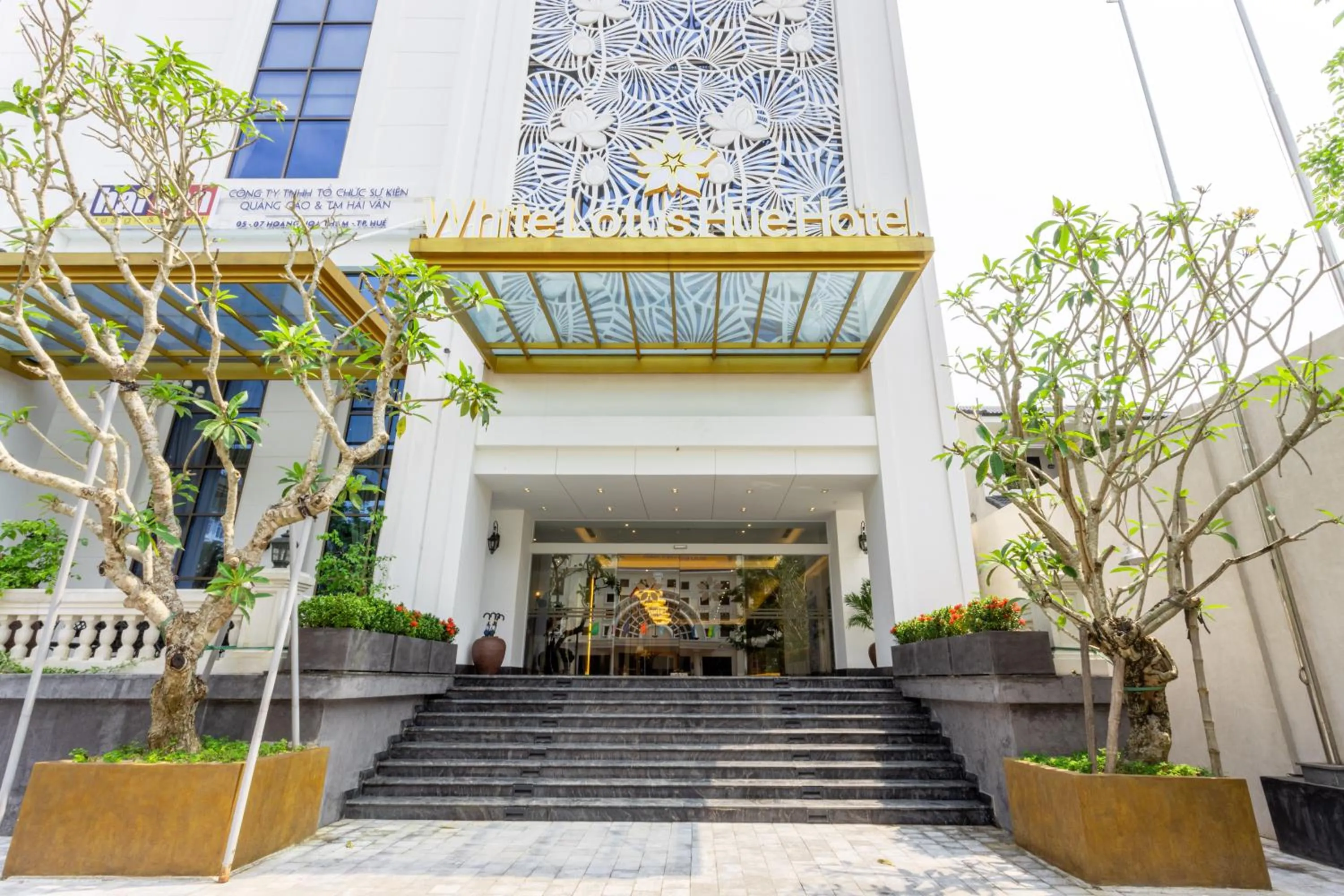 Facade/entrance in White Lotus Hue Hotel