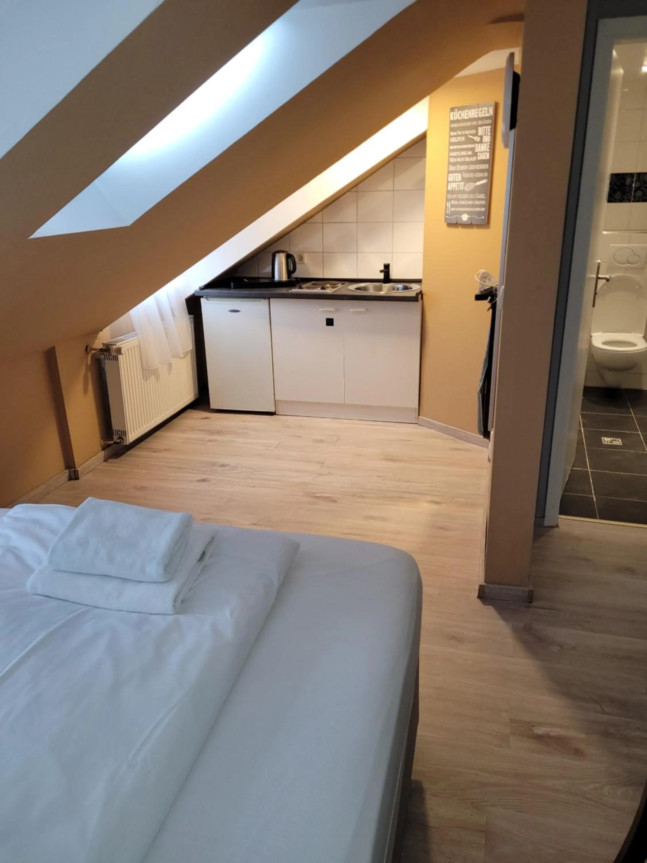 Bed in Hotel Franken an der Messe