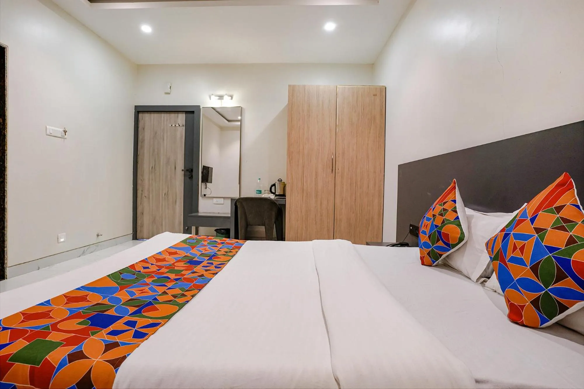 Bed in FabHotel Ansh