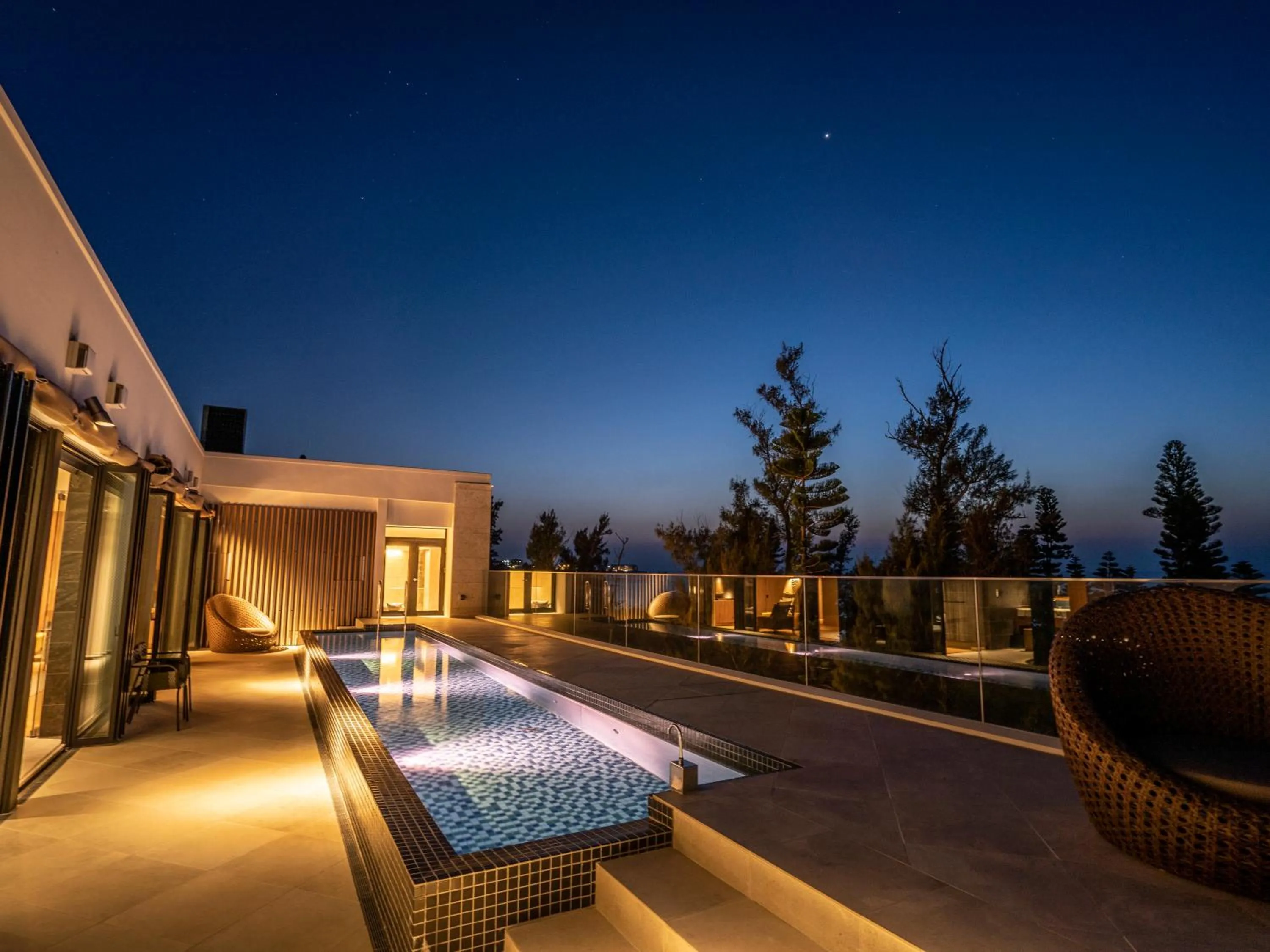 Pool view in UMITO Okinawa Onnason