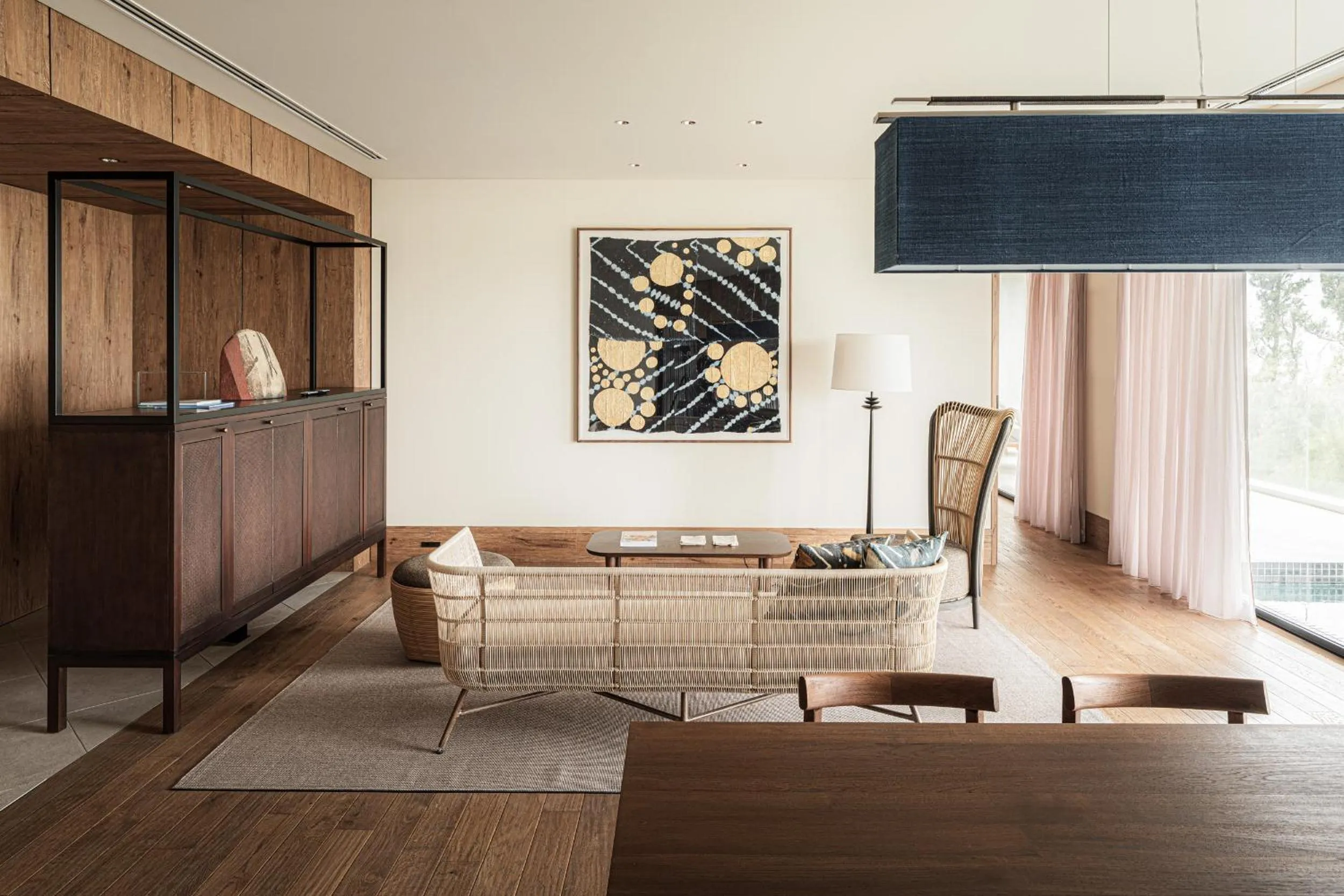 Living room in UMITO Okinawa Onnason