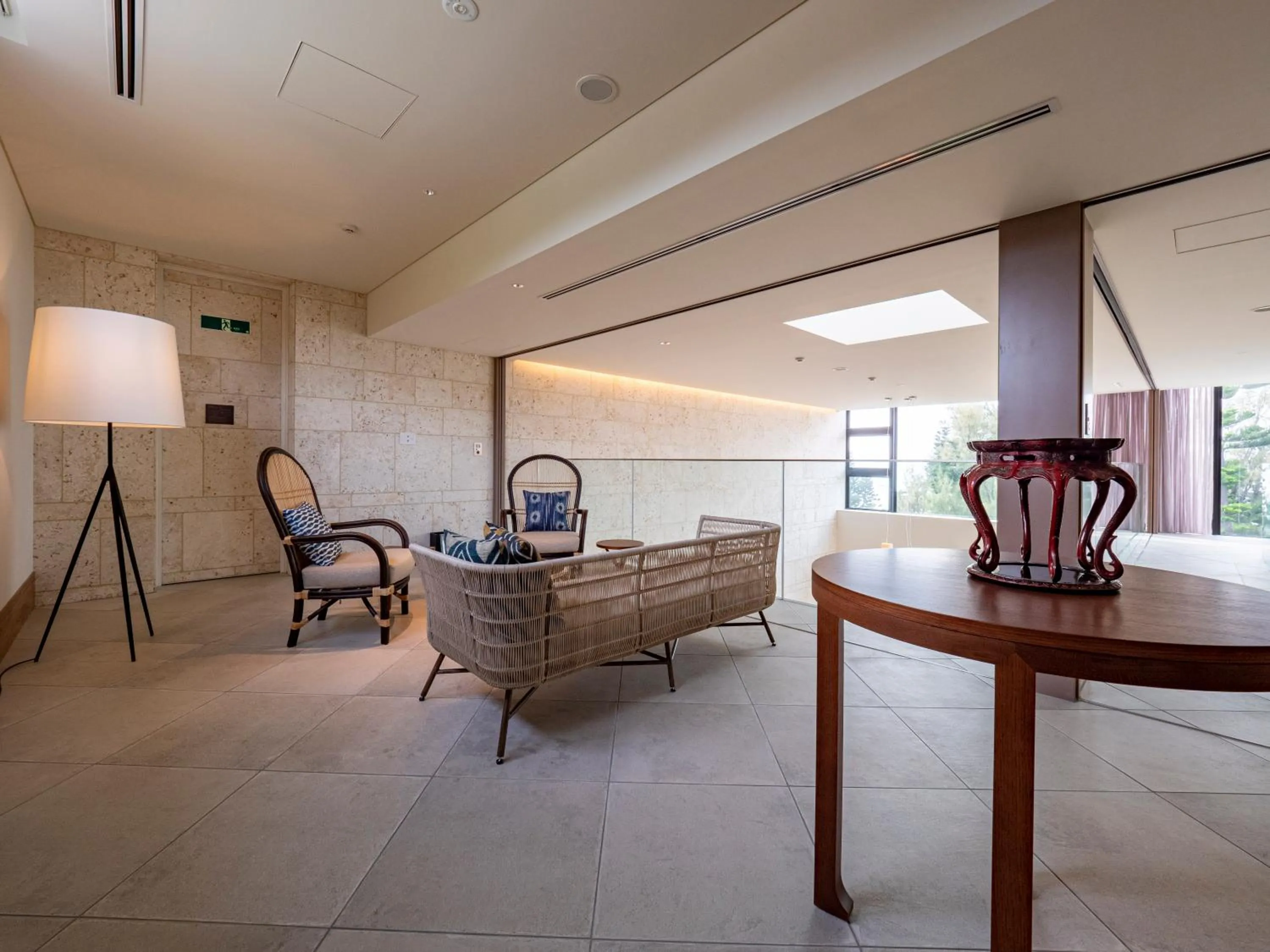 Living room in UMITO Okinawa Onnason