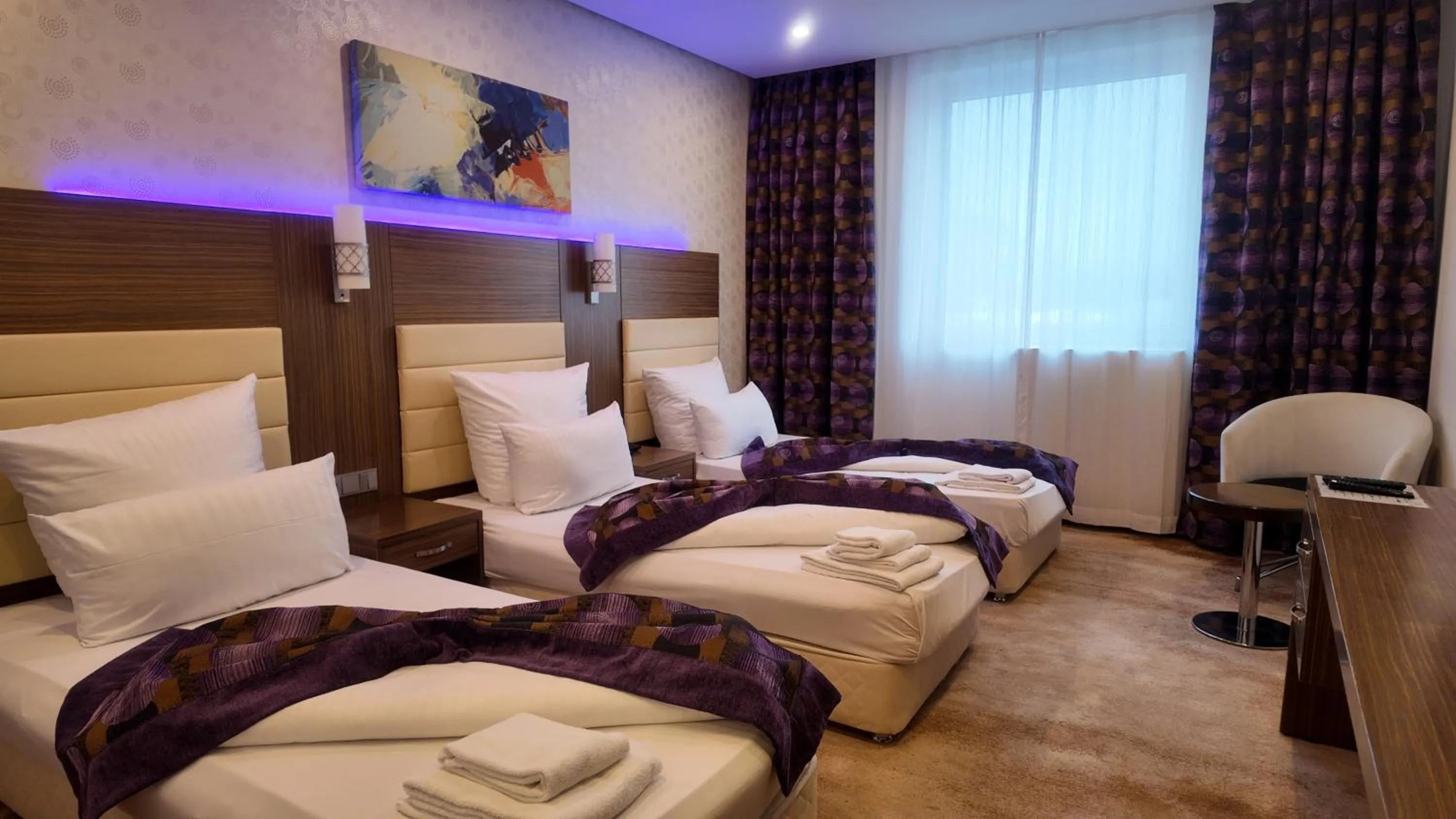 Photo of the whole room, Bed in Airport Global Hotel